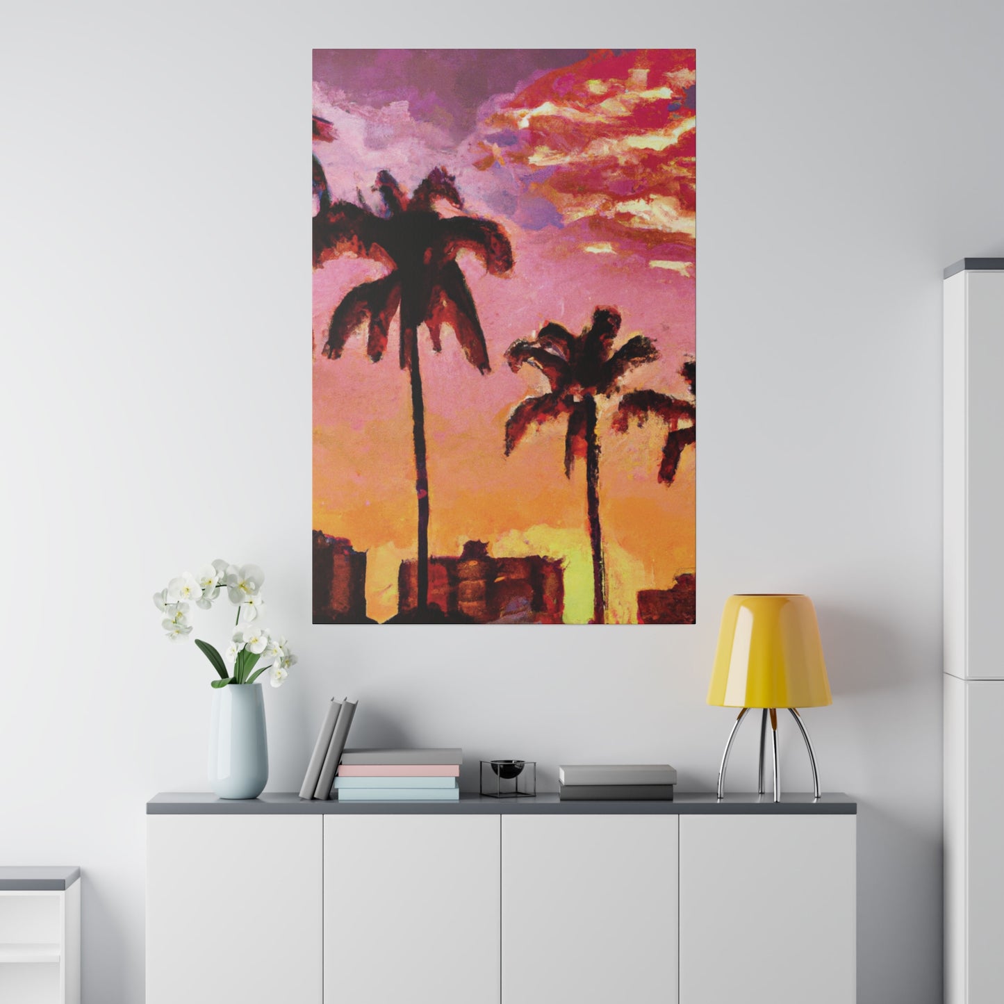 7485A - Miami Beach Sunset Painting Print | Miami | Beach | Sunset | Poster | Home Decor | Wall Art | Canvas