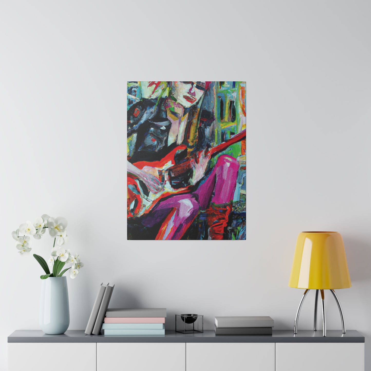 5002A - Rockstar Oil Painting Style Print | Poster | Home Decor | Wall Art | Music Art | Canvas