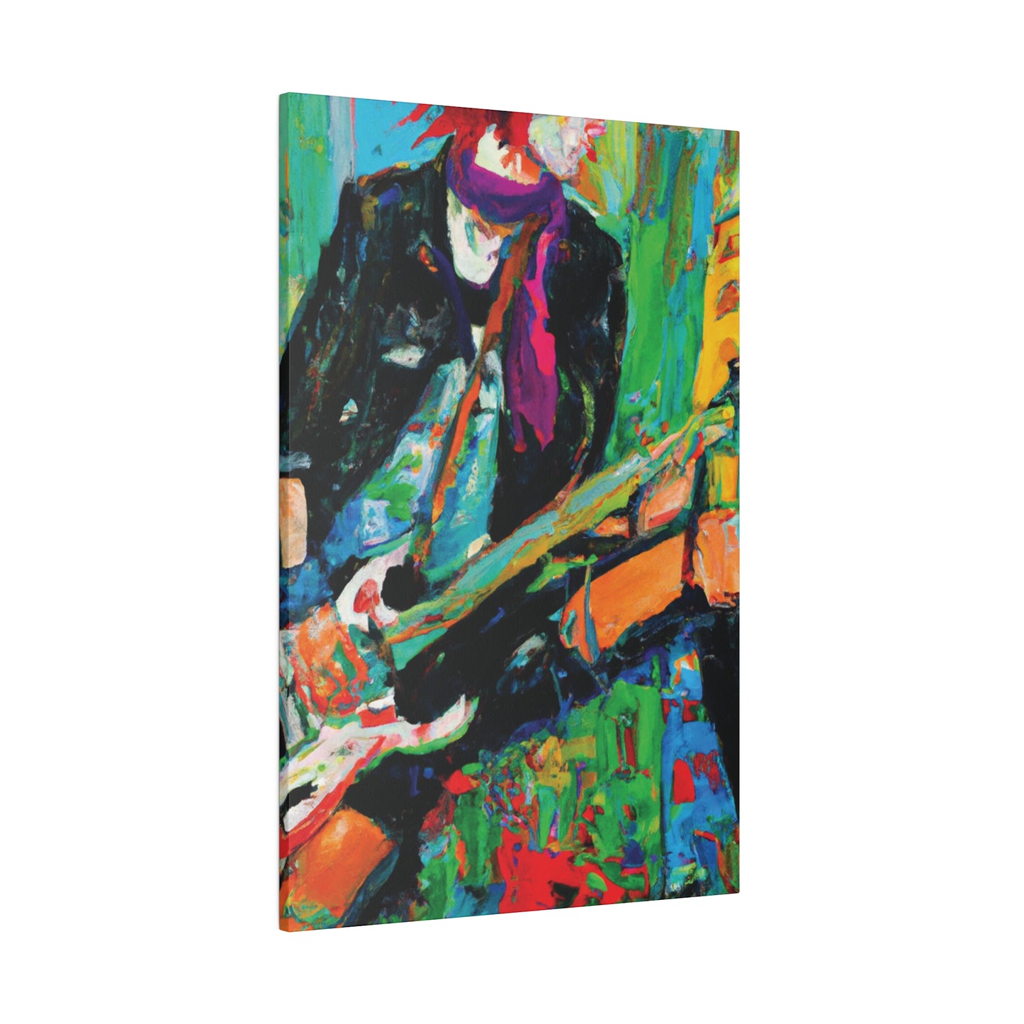 6595X - Rockstar Oil Painting Style Print | Poster | Home Decor | Wall Art | Music Art | Canvas