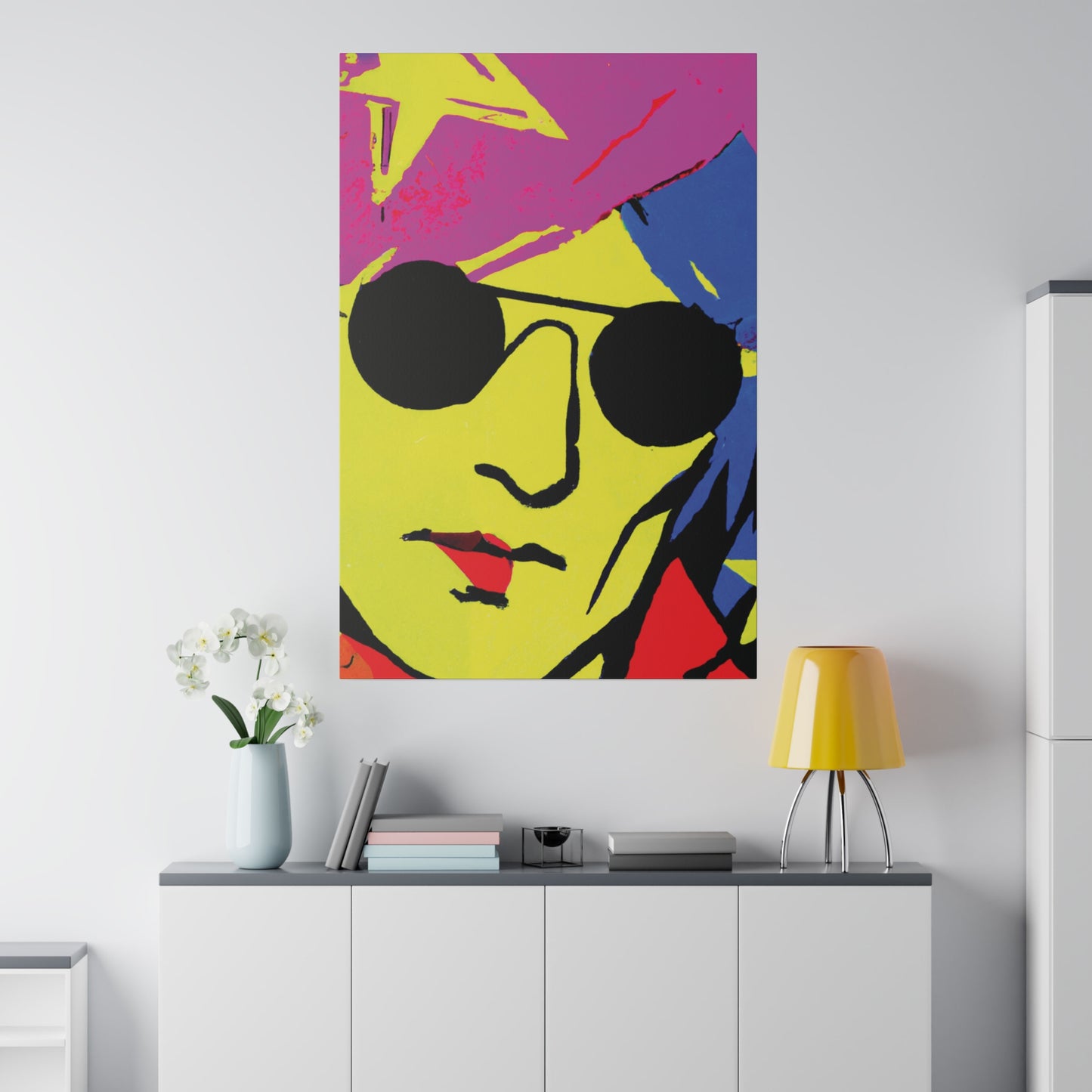 7490C - Rockstar Painting Print | Face | Abstract | Poster | Home Decor | Wall Art | Music Art | Canvas