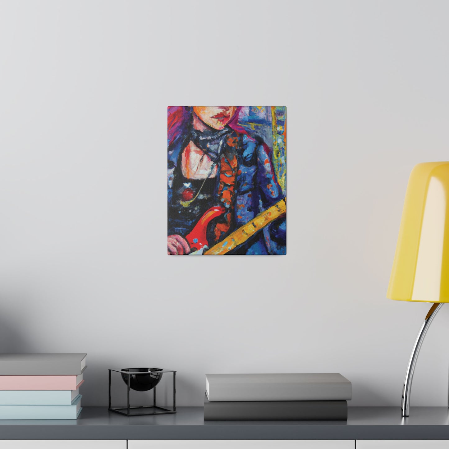 9231K - Rockstar Oil Painting Style Print | Poster | Home Decor | Wall Art | Music Art | Canvas