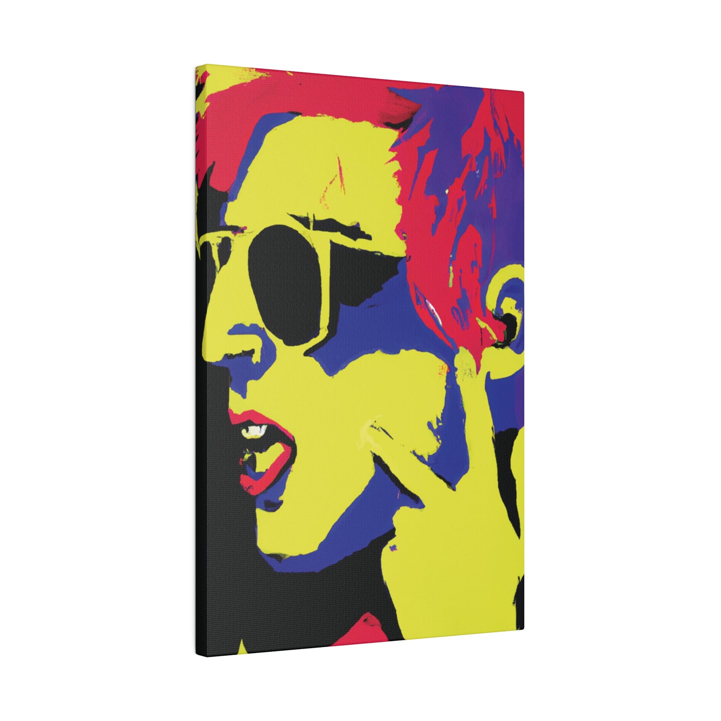 8776P - Rockstar Painting Print | Face | Abstract | Poster | Home Decor | Wall Art | Music Art | Canvas