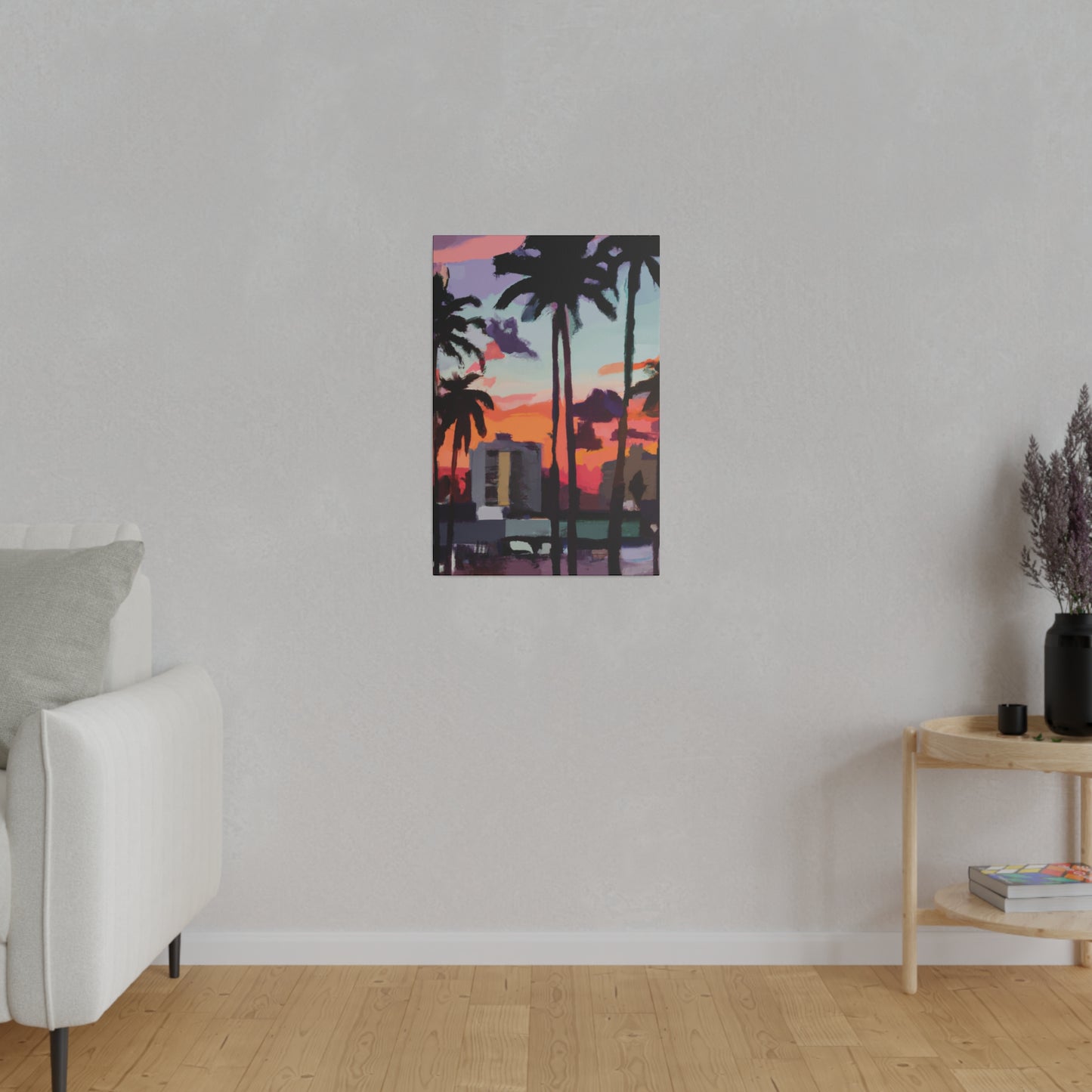 8405R - Miami Beach Sunset Painting Print | Miami | Beach | Sunset | Poster | Home Decor | Wall Art | Canvas