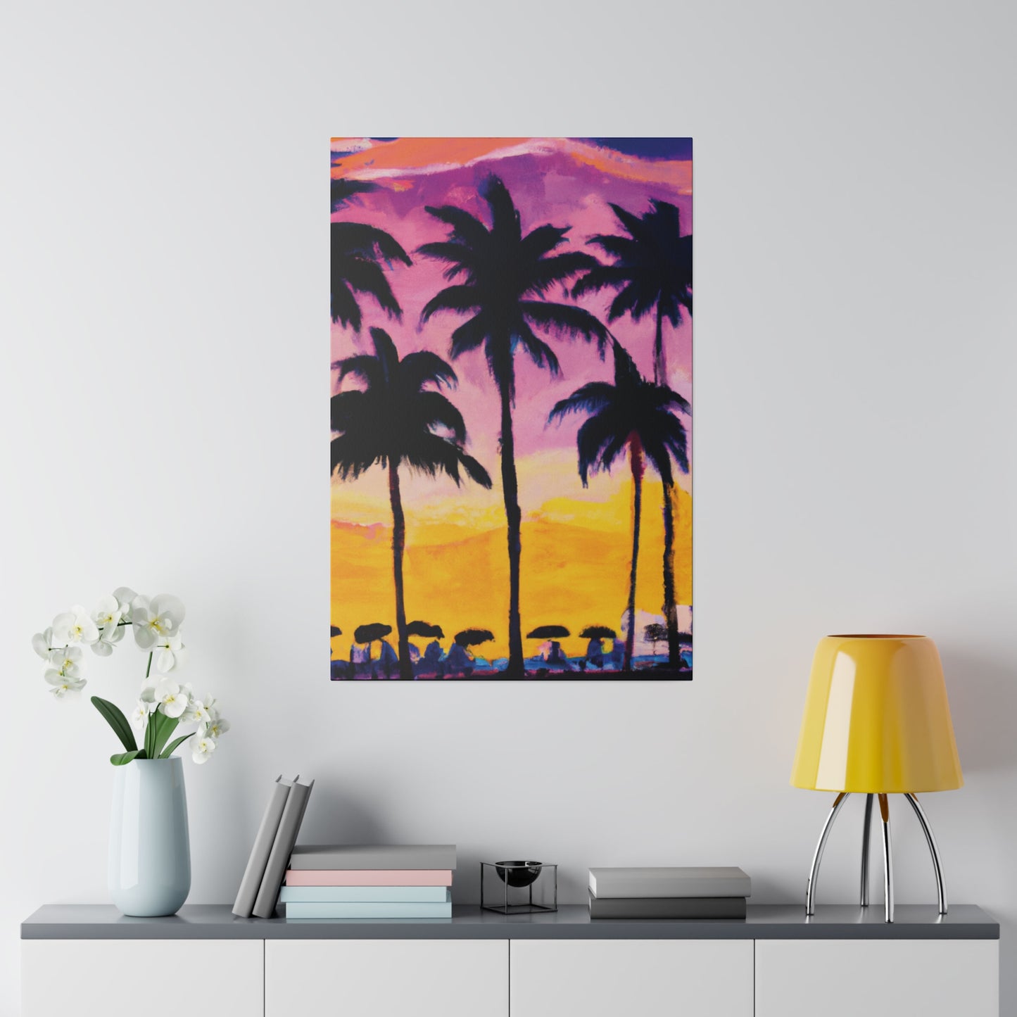 4102I - Miami Beach Sunset Painting Print | Miami | Beach | Sunset | Poster | Home Decor | Wall Art | Canvas