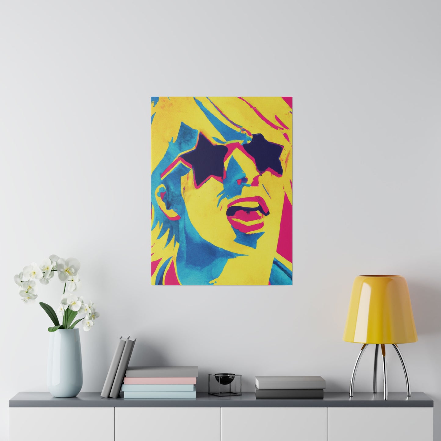 7392X - Rockstar Painting Print | Face | Abstract | Poster | Home Decor | Wall Art | Music Art | Canvas