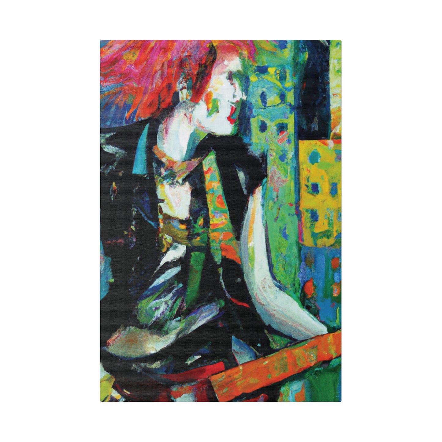 8726V - Rockstar Oil Painting Style Print | Poster | Home Decor | Wall Art | Music Art | Canvas