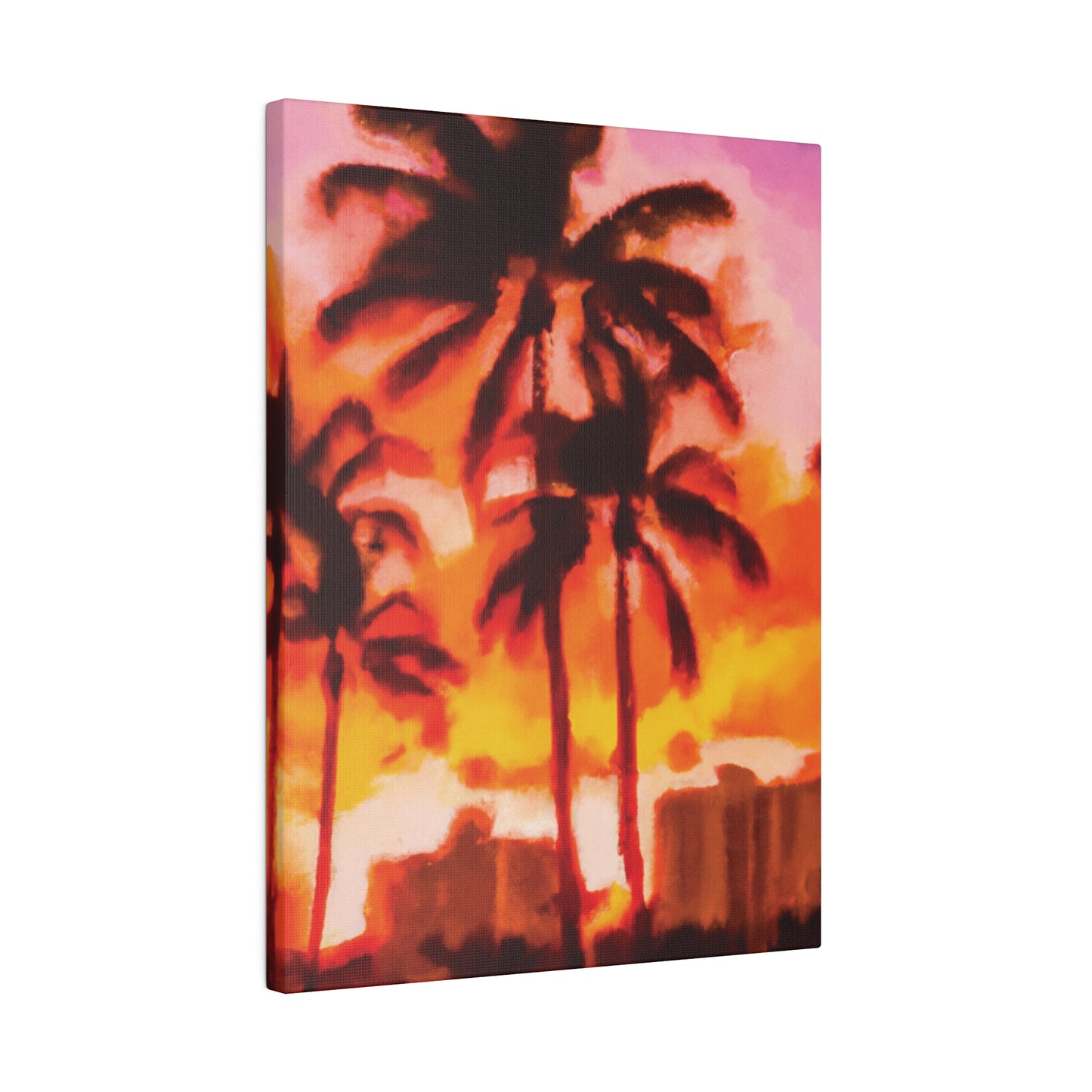 4698F - Miami Beach Sunset Painting Print | Miami | Beach | Sunset | Poster | Home Decor | Wall Art | Canvas