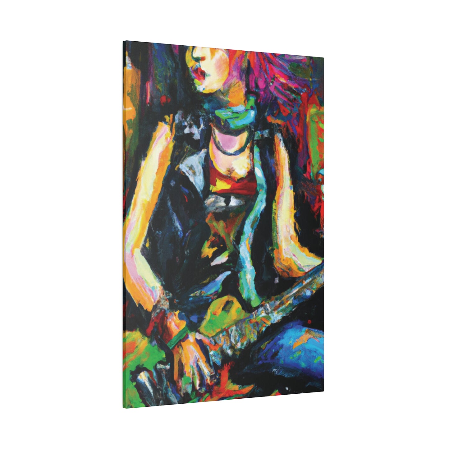 7187Z - Rockstar Oil Painting Style Print | Poster | Home Decor | Wall Art | Music Art | Canvas