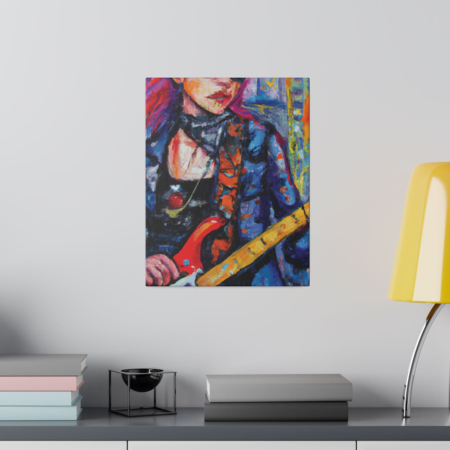 9231K - Rockstar Oil Painting Style Print | Poster | Home Decor | Wall Art | Music Art | Canvas