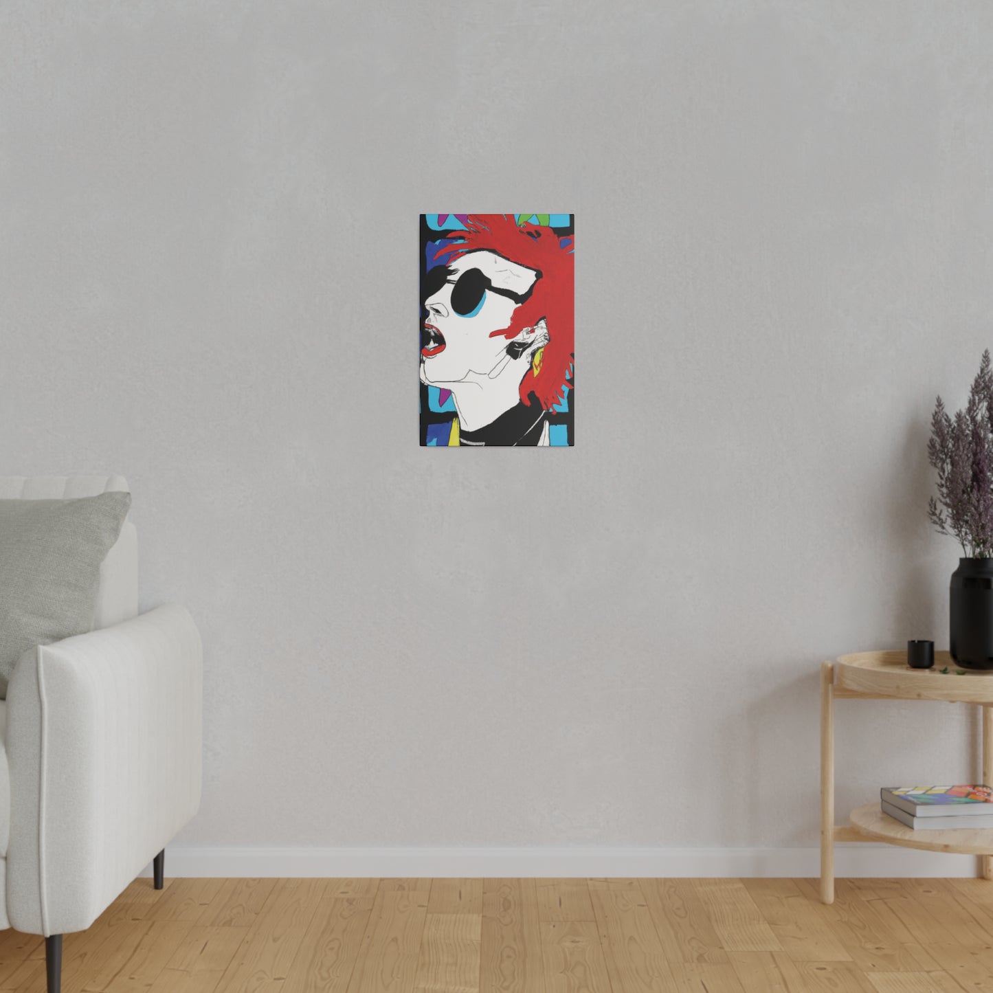 8537B - Rockstar Painting Print | Face | Abstract | Poster | Home Decor | Wall Art | Music Art | Canvas