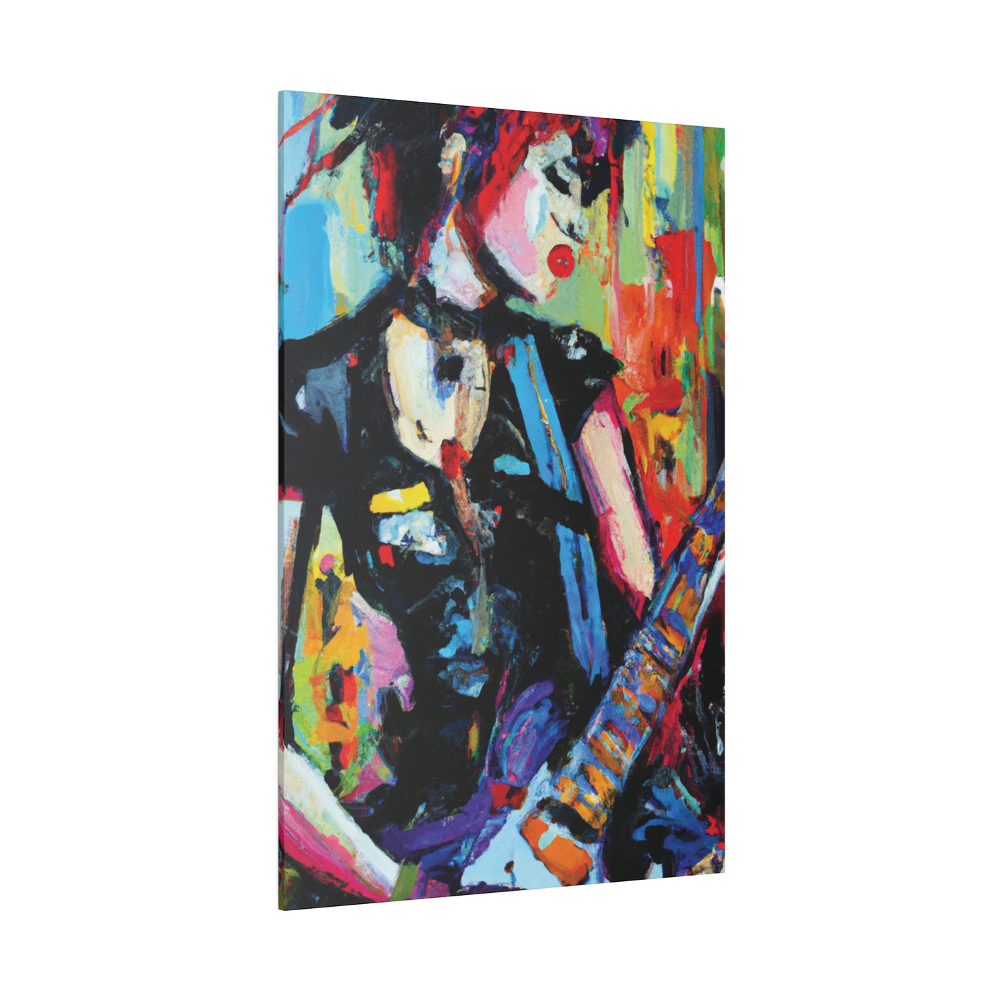 703H - Rockstar Oil Painting Style Print | Poster | Home Decor | Wall Art | Music Art | Canvas