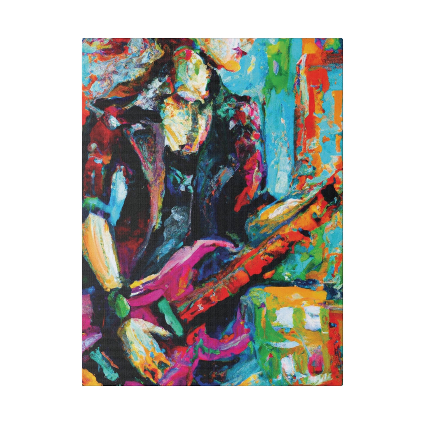 5003E - Rockstar Oil Painting Style Print | Poster | Home Decor | Wall Art | Music Art | Canvas