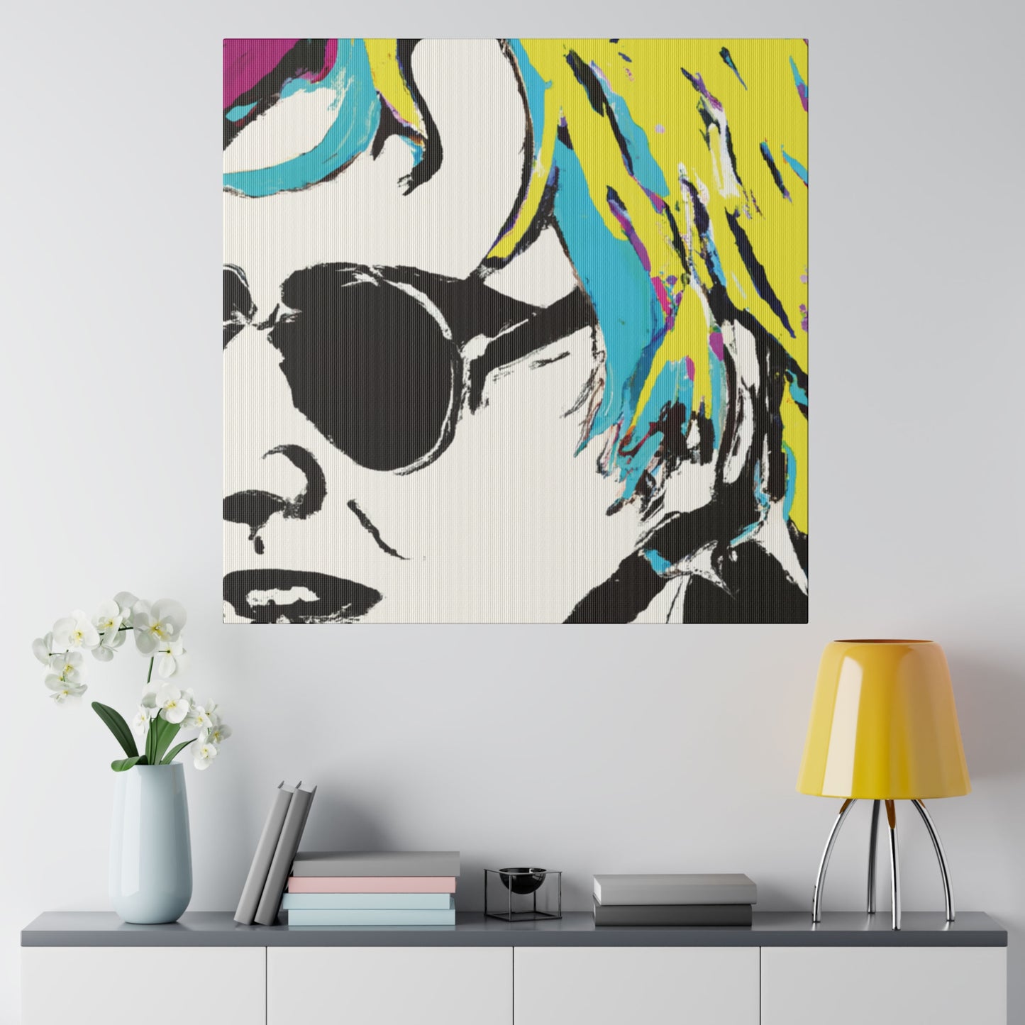 3921R - Rockstar Painting Print | Face | Abstract | Poster | Home Decor | Wall Art | Music Art | Canvas