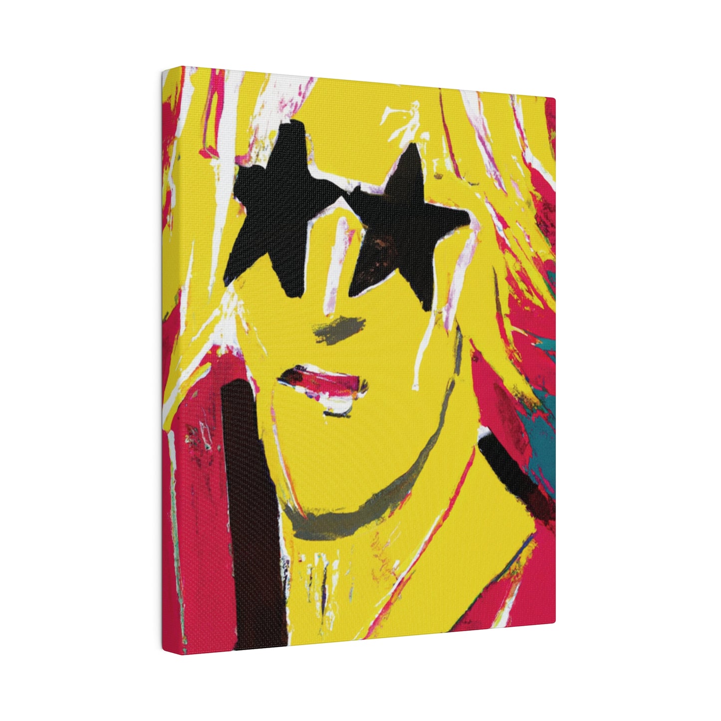 5263T - Rockstar Painting Print | Face | Abstract | Poster | Home Decor | Wall Art | Music Art | Canvas