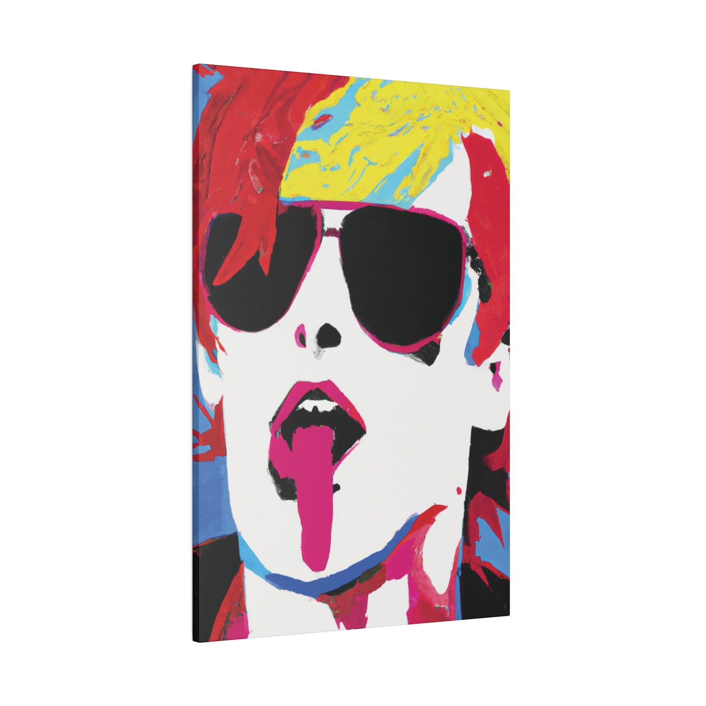 8381F - Rockstar Painting Print | Face | Abstract | Poster | Home Decor | Wall Art | Music Art | Canvas