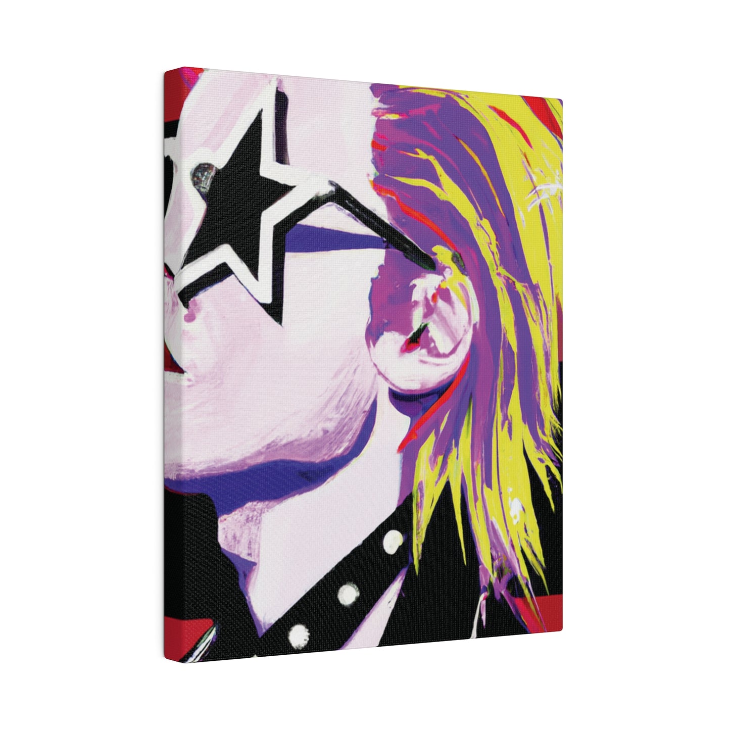 7547K - Rockstar Painting Print | Face | Abstract | Poster | Home Decor | Wall Art | Music Art | Canvas