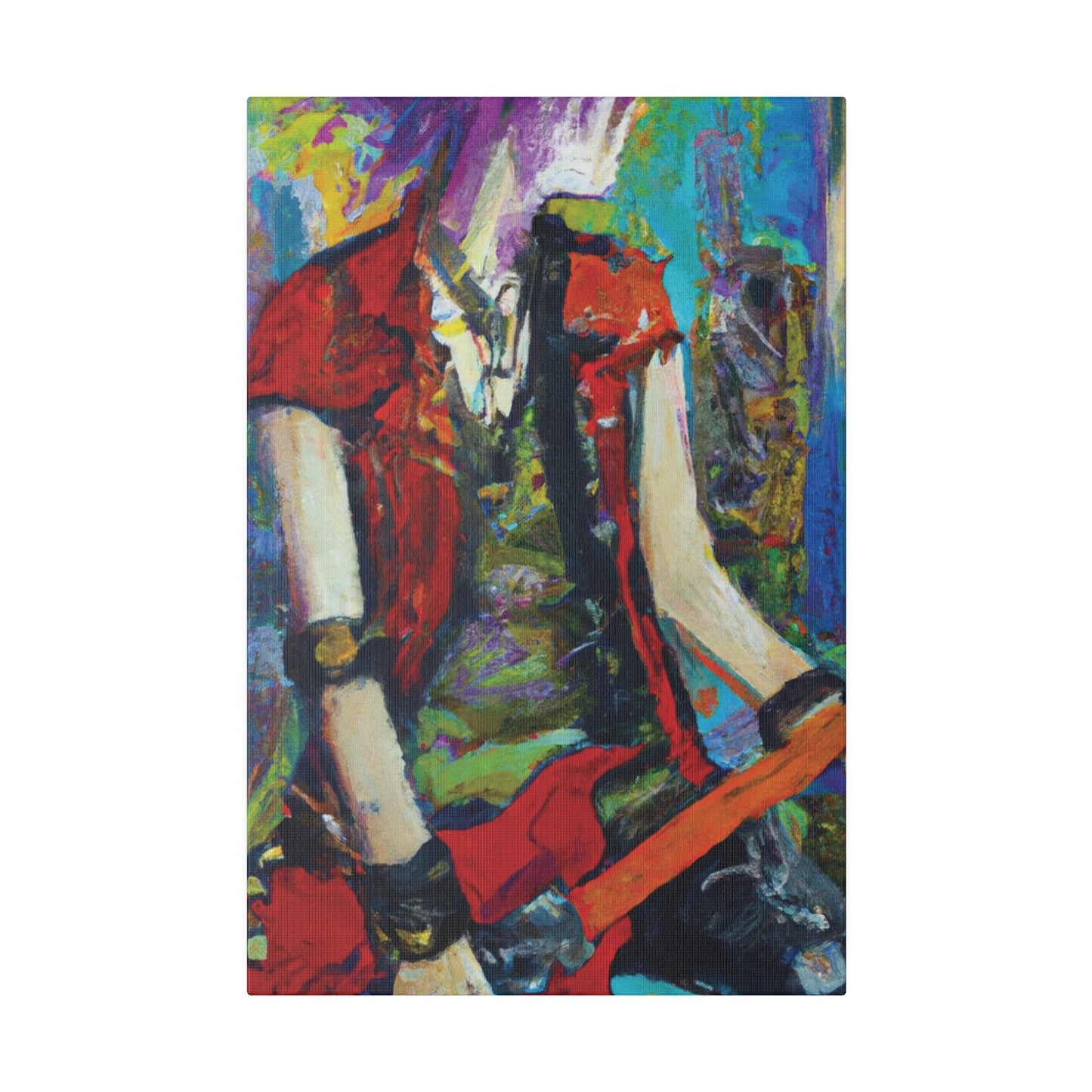 2205O - Rockstar Oil Painting Style Print | Poster | Home Decor | Wall Art | Music Art | Canvas