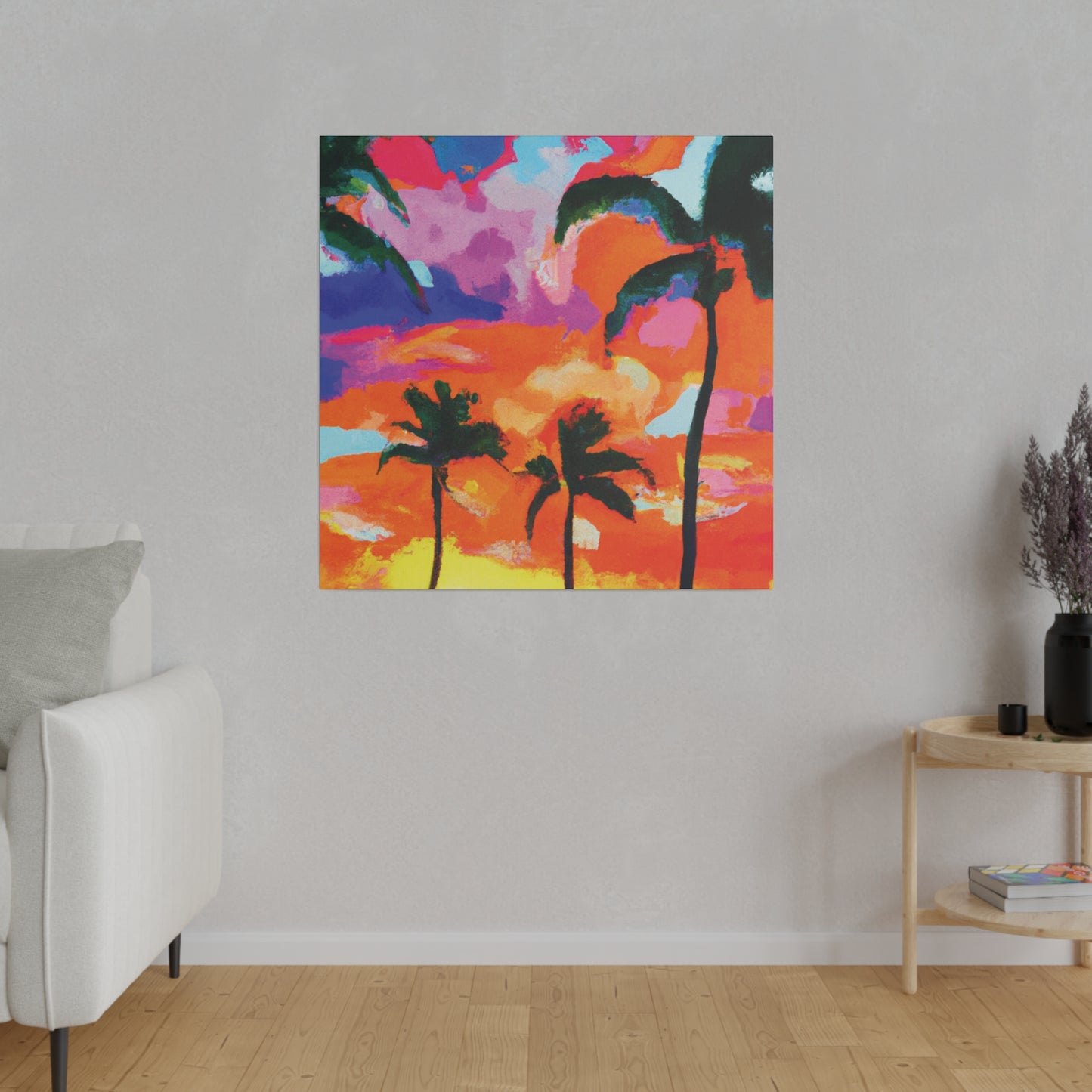 8579F - Miami Beach Sunset Painting Print | Miami | Beach | Sunset | Poster | Home Decor | Wall Art | Canvas