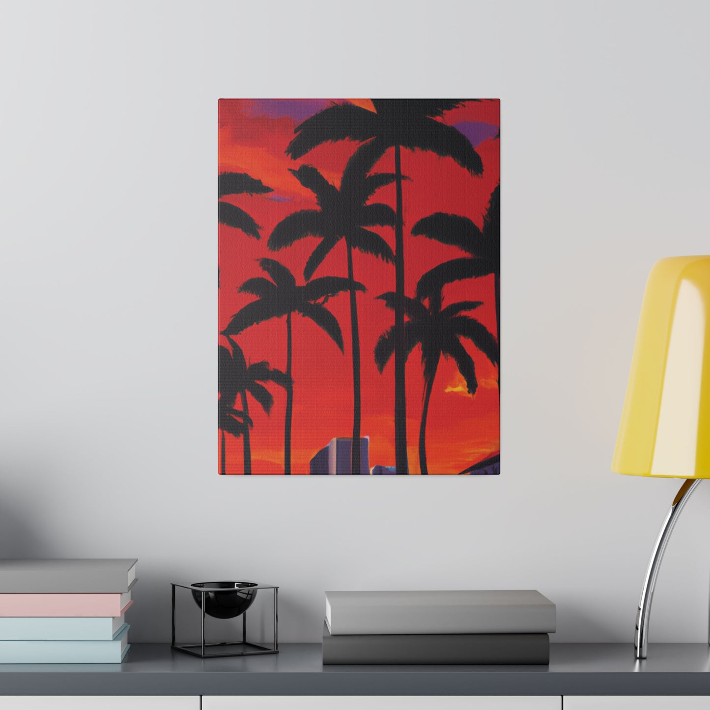 7261M - Miami Beach Sunset Painting Print | Miami | Beach | Sunset | Poster | Home Decor | Wall Art | Canvas