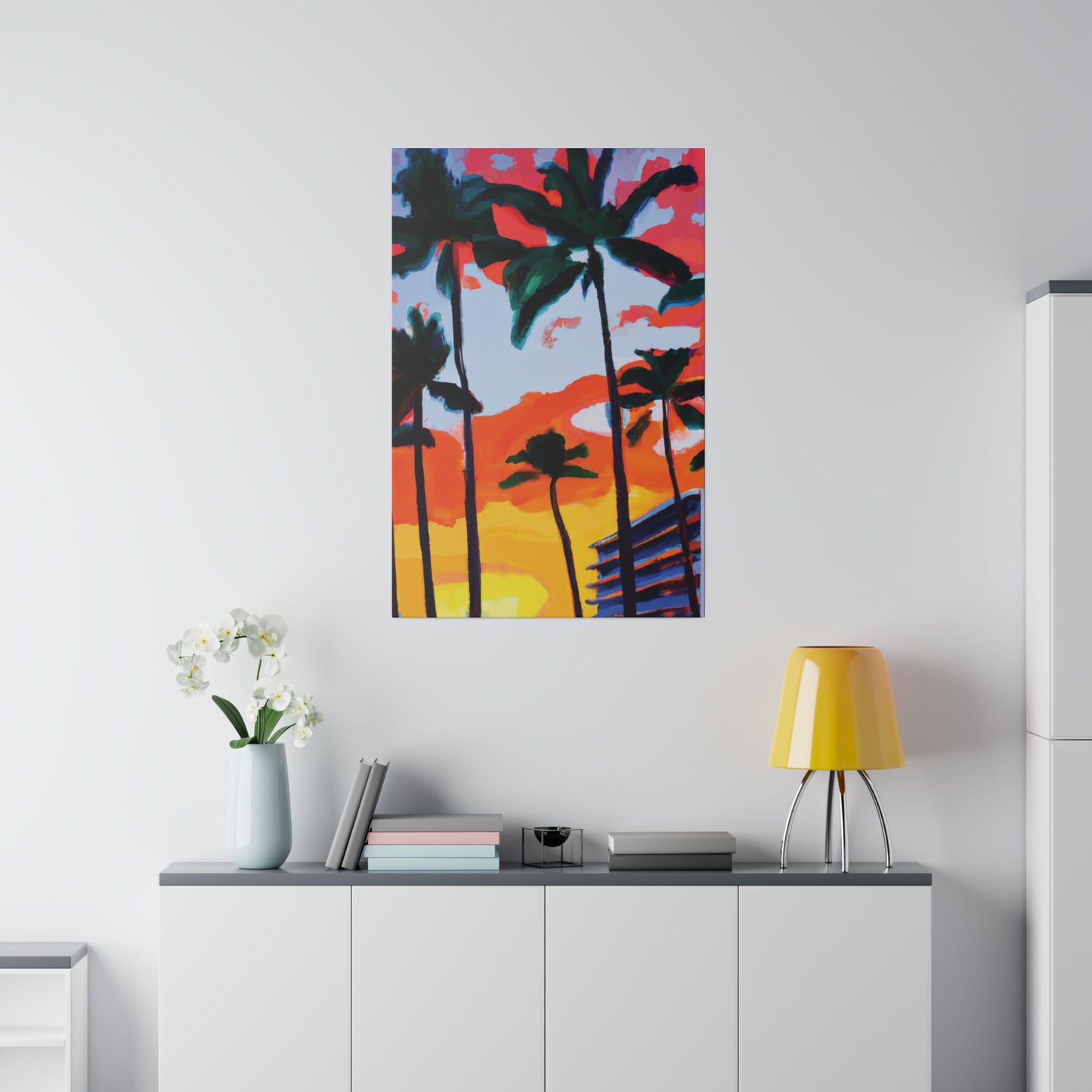 2741Q - Miami Beach Sunset Painting Print | Miami | Beach | Sunset | Poster | Home Decor | Wall Art | Canvas