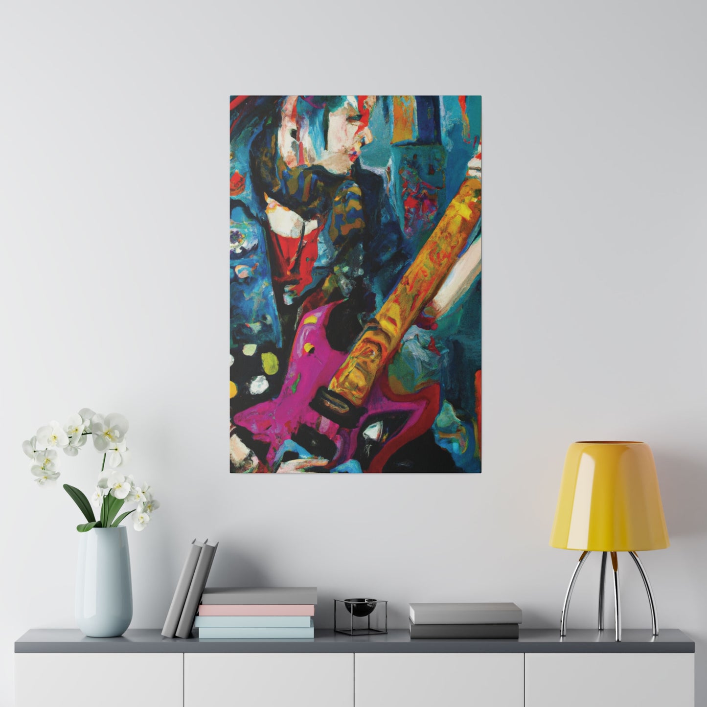 7272P - Rockstar Oil Painting Style Print | Poster | Home Decor | Wall Art | Music Art | Canvas