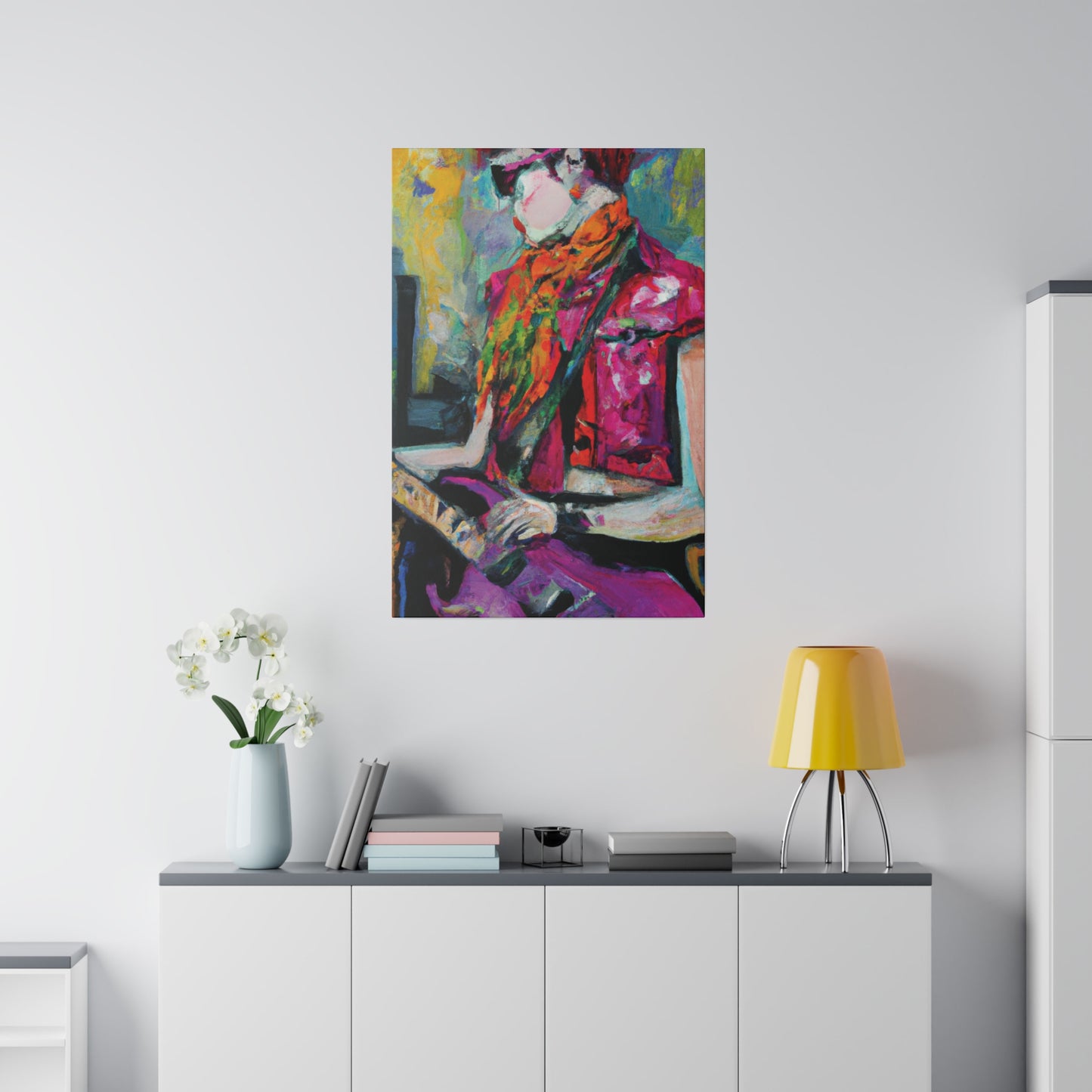 9053L - Rockstar Oil Painting Style Print | Poster | Home Decor | Wall Art | Music Art | Canvas