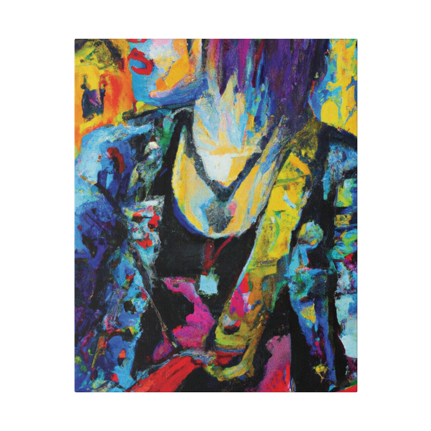 9756Z - Rockstar Oil Painting Style Print | Poster | Home Decor | Wall Art | Music Art | Canvas