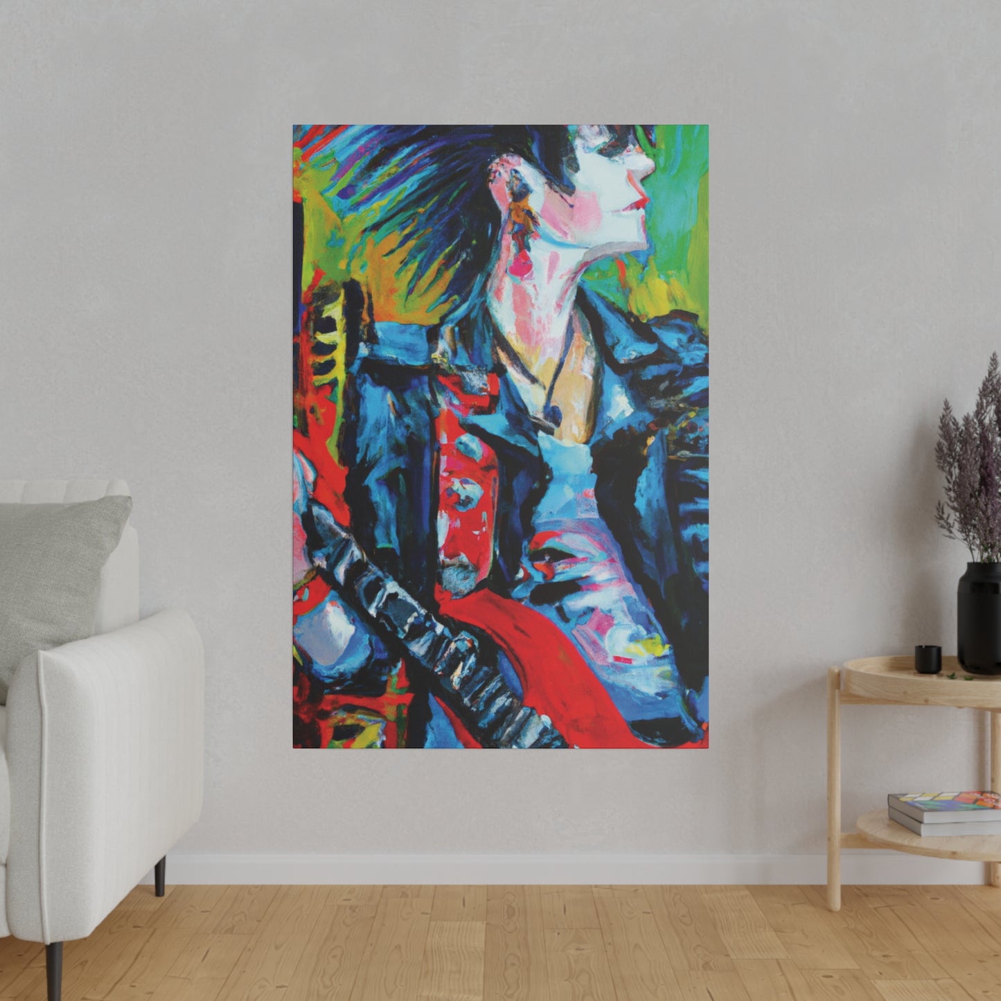 4109T - Rockstar Oil Painting Style Print | Poster | Home Decor | Wall Art | Music Art | Canvas