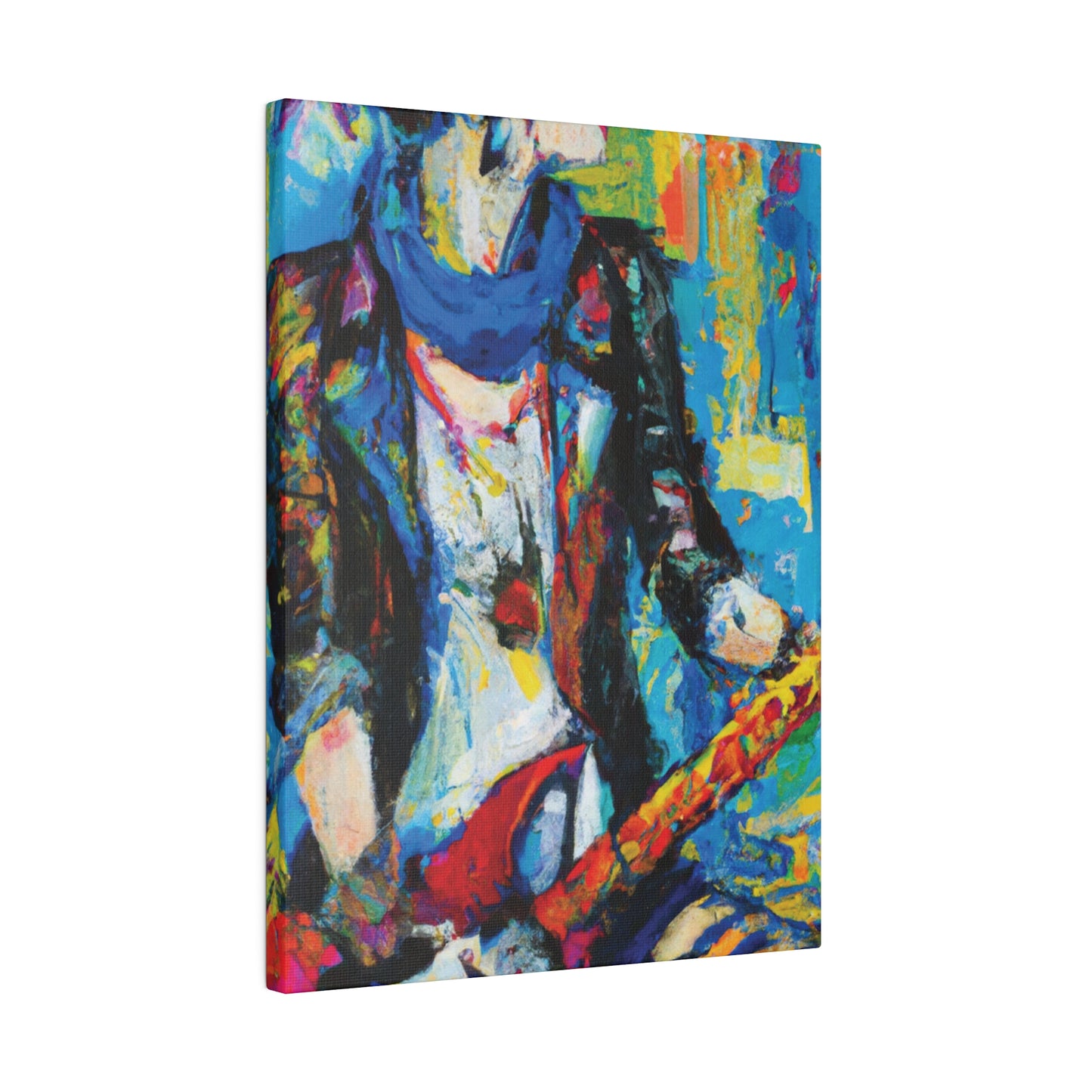 2583Q - Rockstar Oil Painting Style Print | Poster | Home Decor | Wall Art | Music Art | Canvas