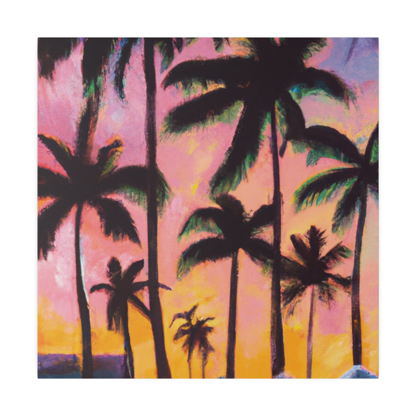 7524X - Miami Beach Sunset Painting Print | Miami | Beach | Sunset | Poster | Home Decor | Wall Art | Canvas