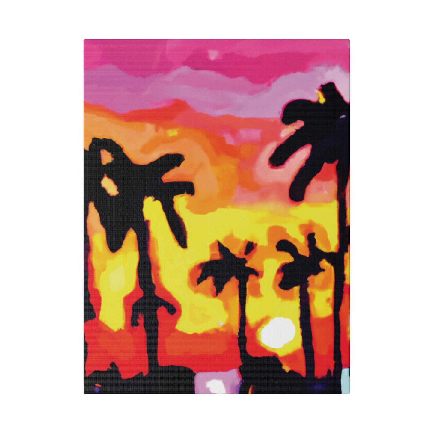 7893K - Miami Beach Sunset Painting Print | Miami | Beach | Sunset | Poster | Home Decor | Wall Art | Canvas