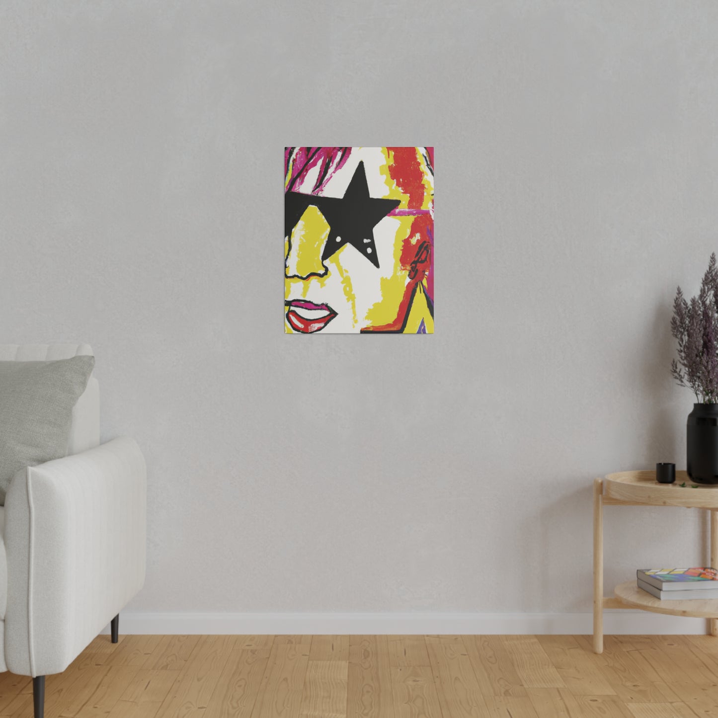 5698R - Rockstar Painting Print | Face | Abstract | Poster | Home Decor | Wall Art | Music Art | Canvas