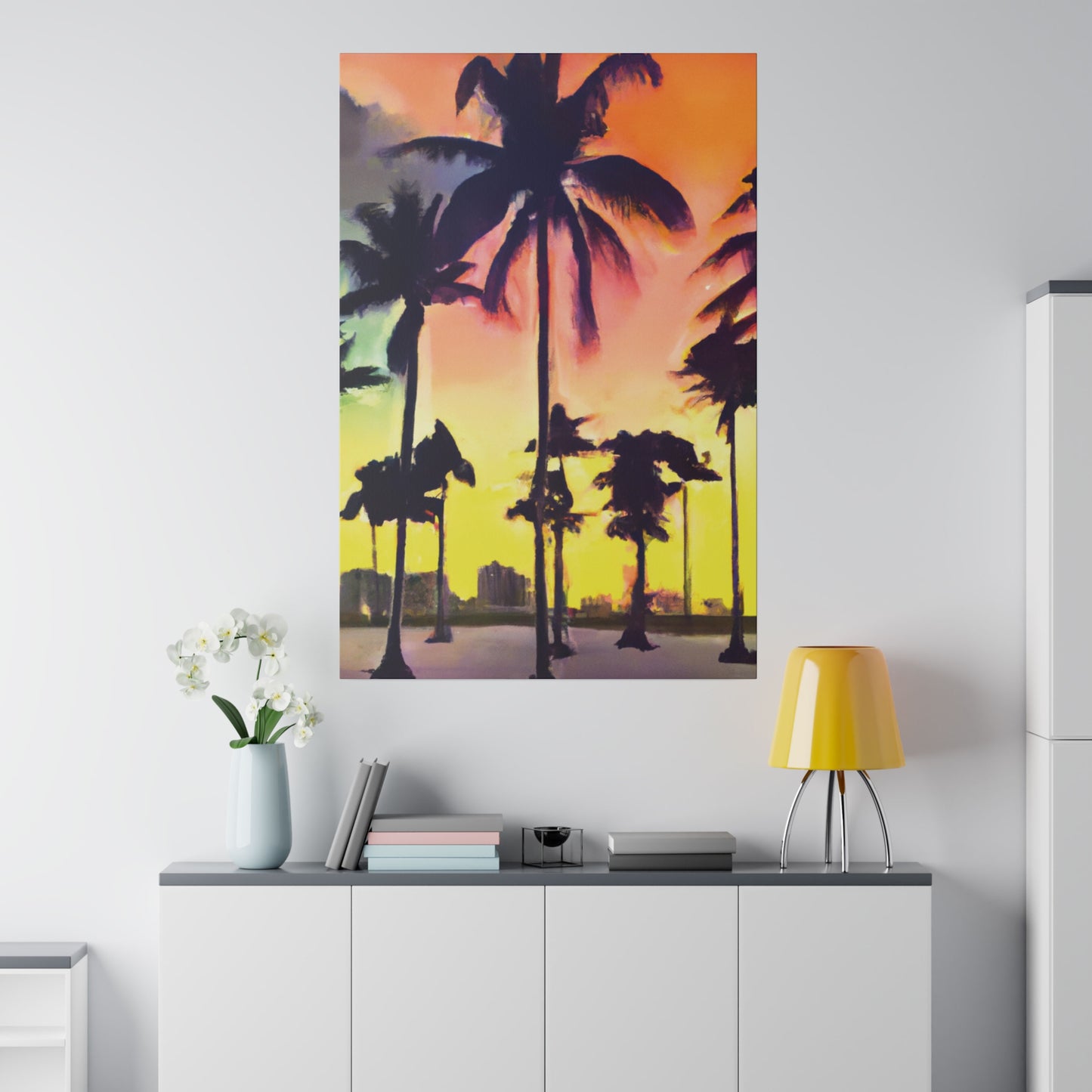 5608P - Miami Beach Sunset Painting Print | Miami | Beach | Sunset | Poster | Home Decor | Wall Art | Canvas