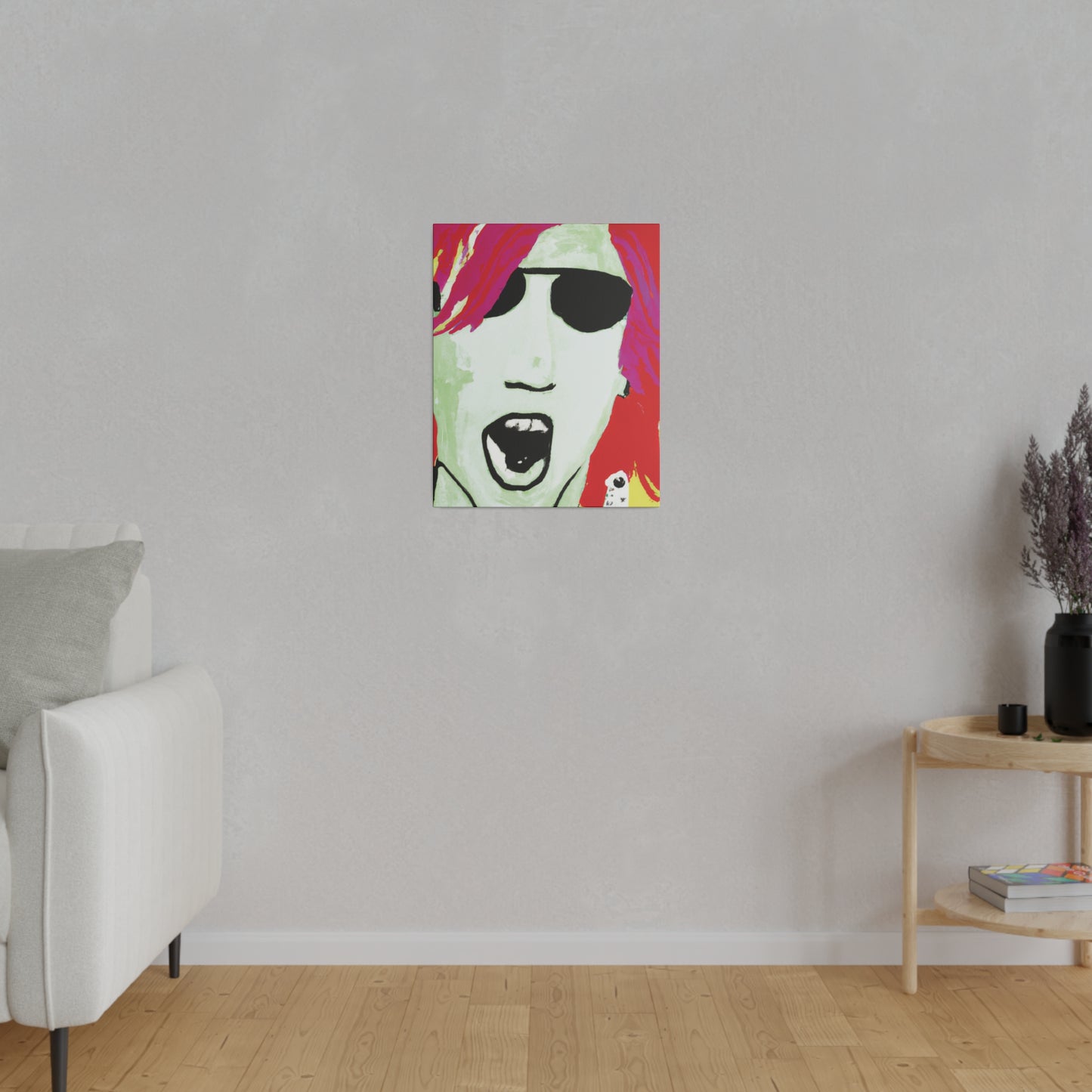 4662J - Rockstar Painting Print | Face | Abstract | Poster | Home Decor | Wall Art | Music Art | Canvas