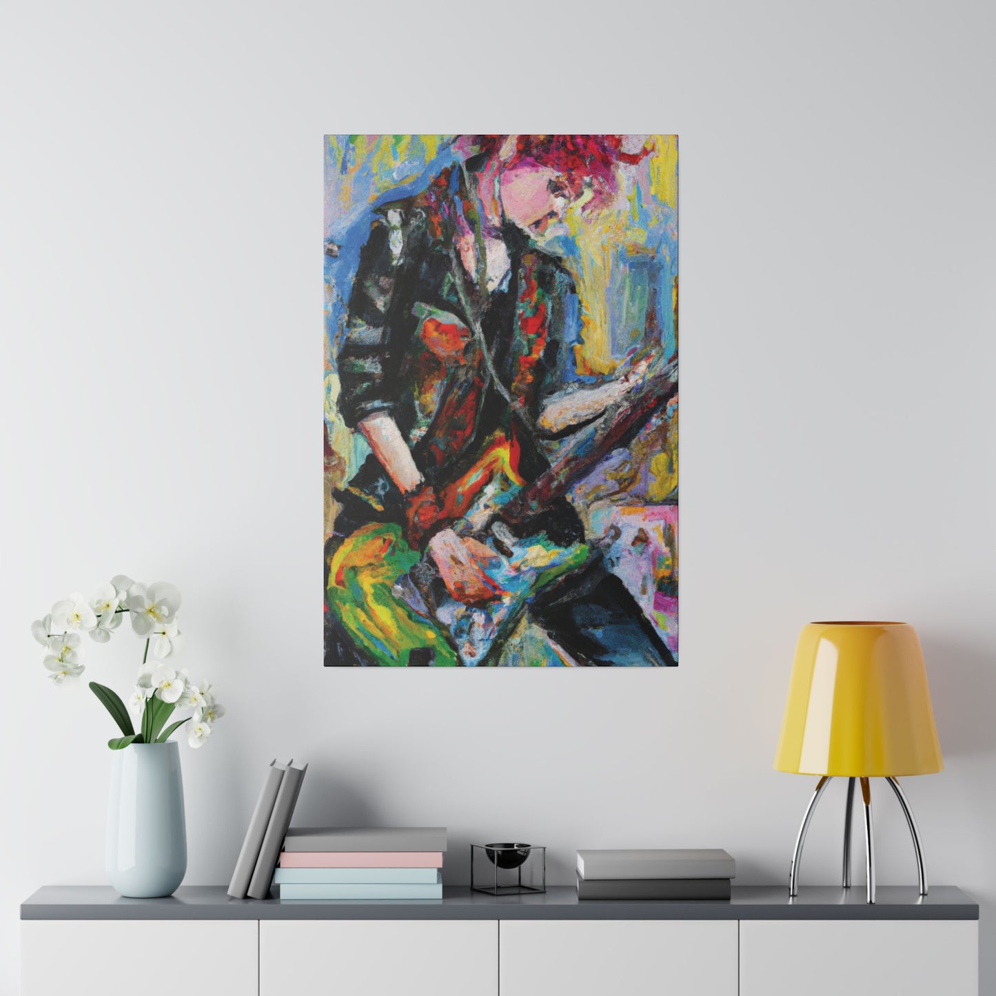 4658Z - Rockstar Oil Painting Style Print | Poster | Home Decor | Wall Art | Music Art | Canvas