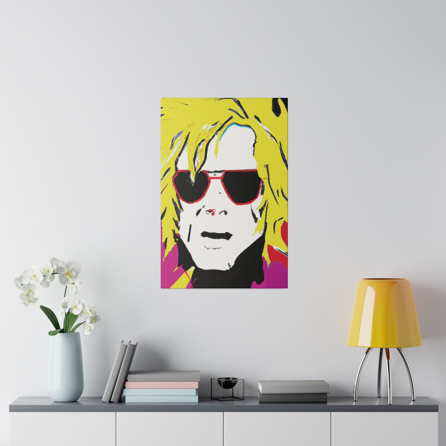 8476J - Rockstar Painting Print | Face | Abstract | Poster | Home Decor | Wall Art | Music Art | Canvas