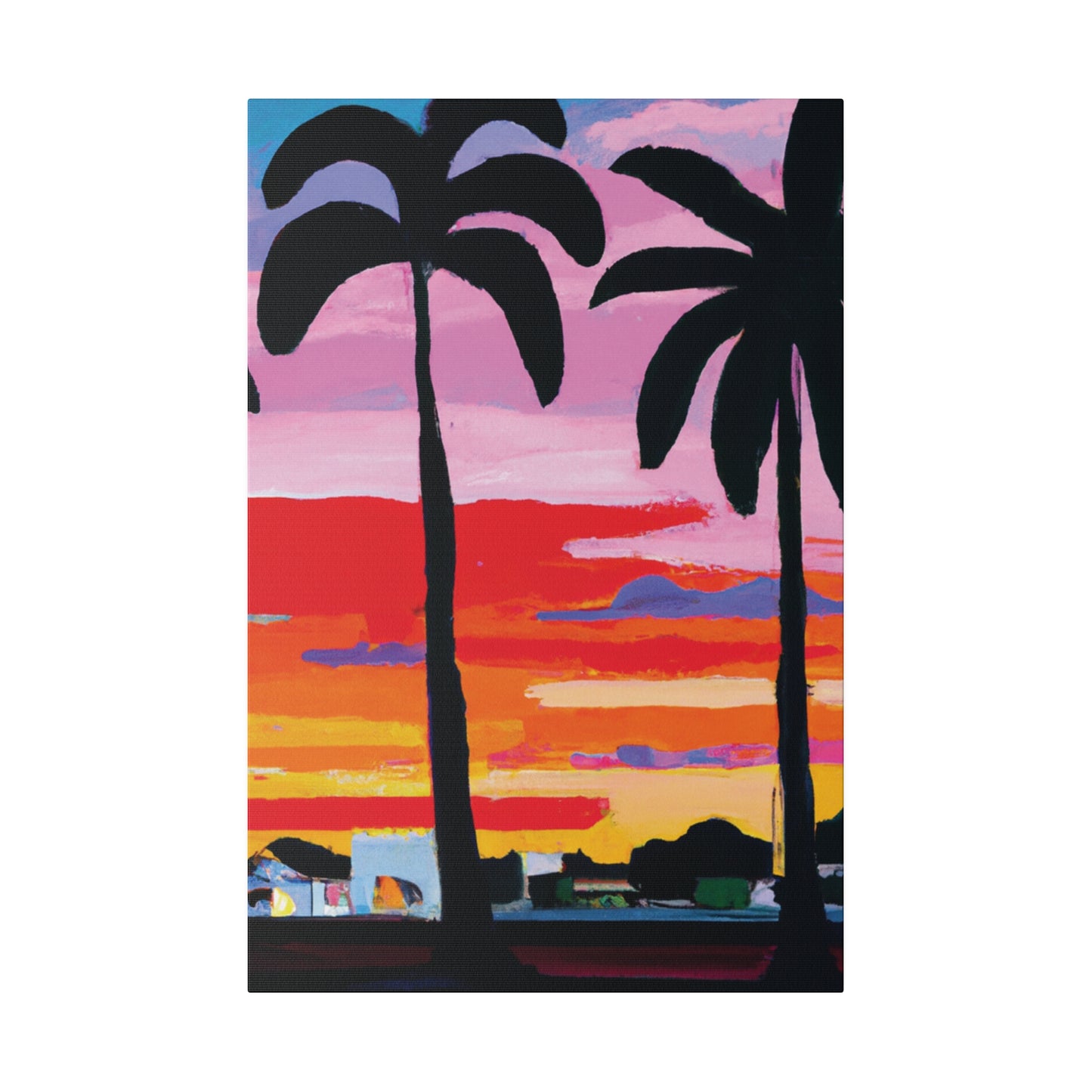 8284X - Miami Beach Sunset Painting Print | Miami | Beach | Sunset | Poster | Home Decor | Wall Art | Canvas