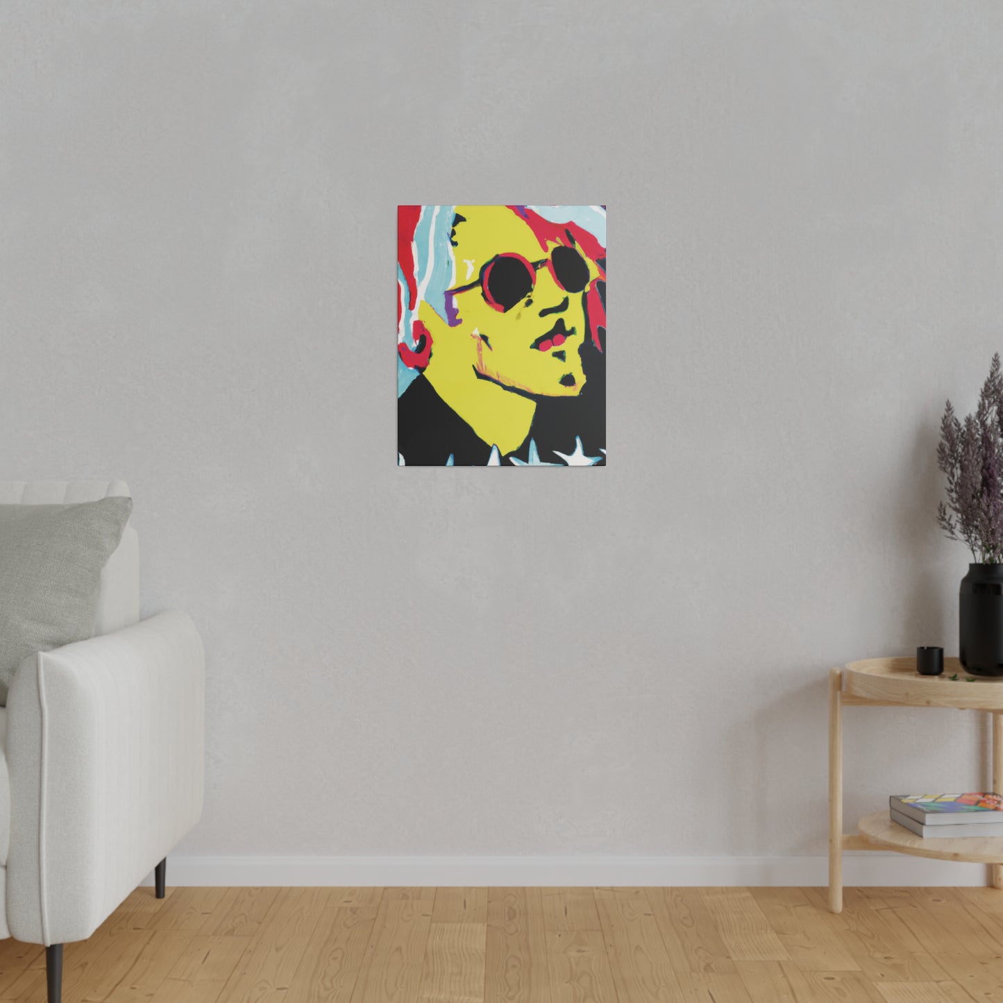 6475K - Rockstar Painting Print | Face | Abstract | Poster | Home Decor | Wall Art | Music Art | Canvas