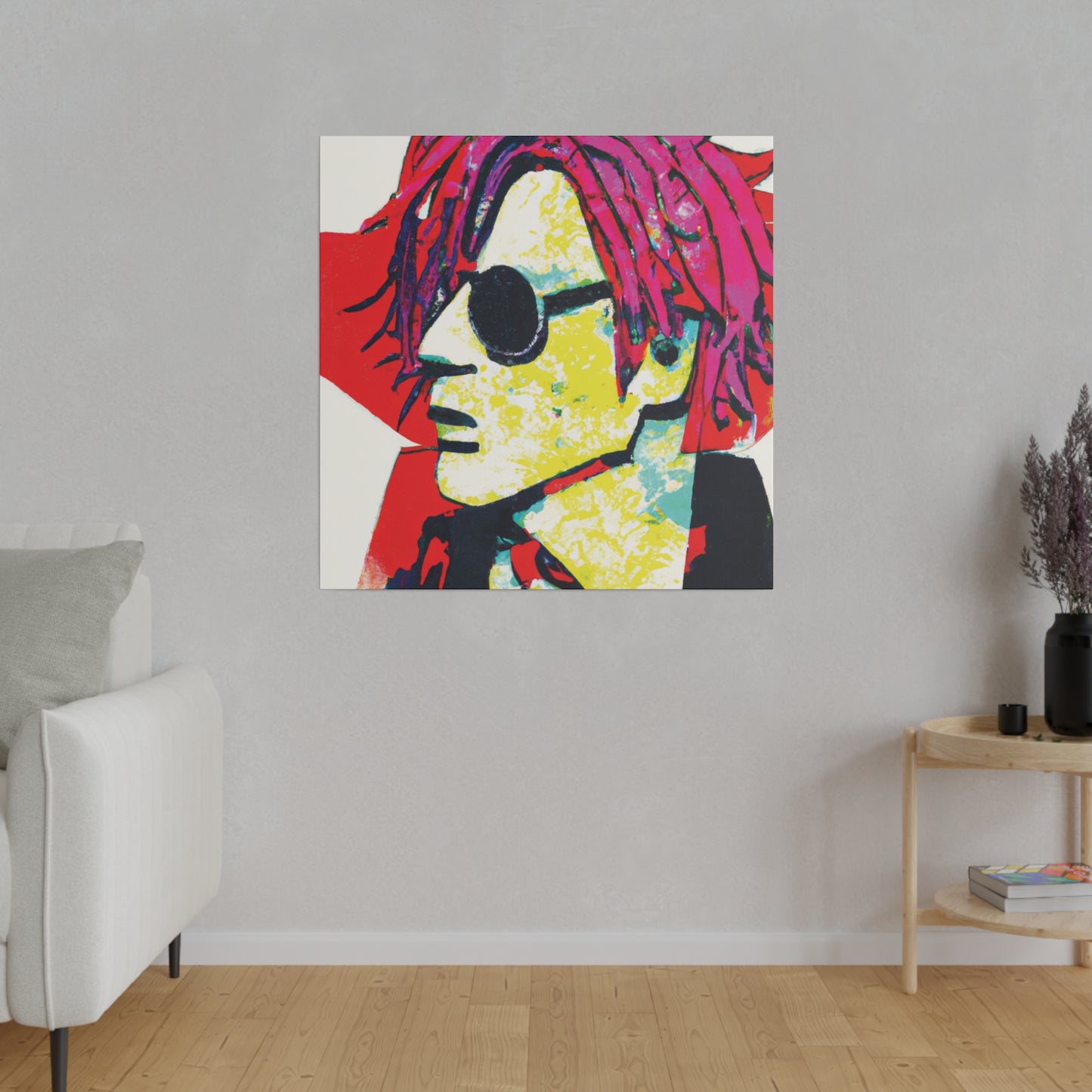 3019T - Rockstar Painting Print | Face | Abstract | Poster | Home Decor | Wall Art | Music Art | Canvas