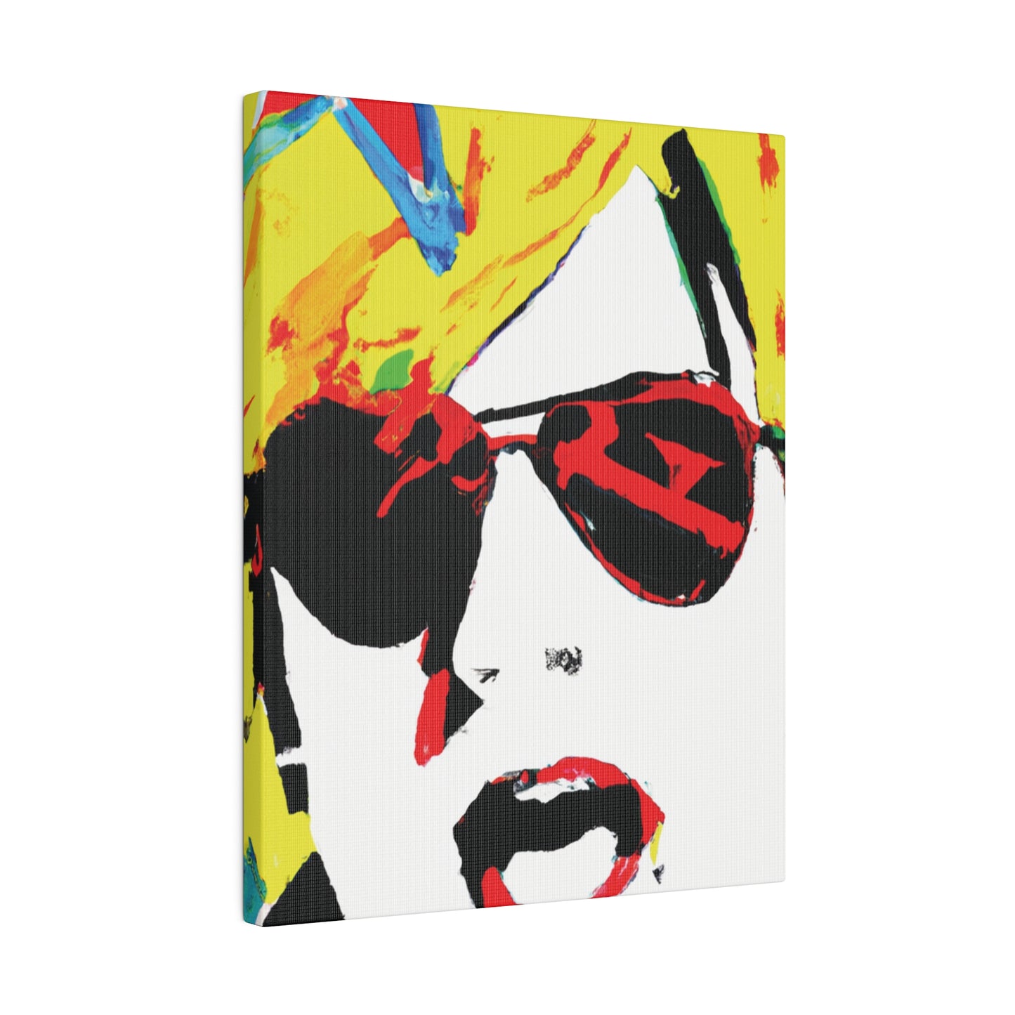 7931Q - Rockstar Painting Print | Face | Abstract | Poster | Home Decor | Wall Art | Music Art | Canvas