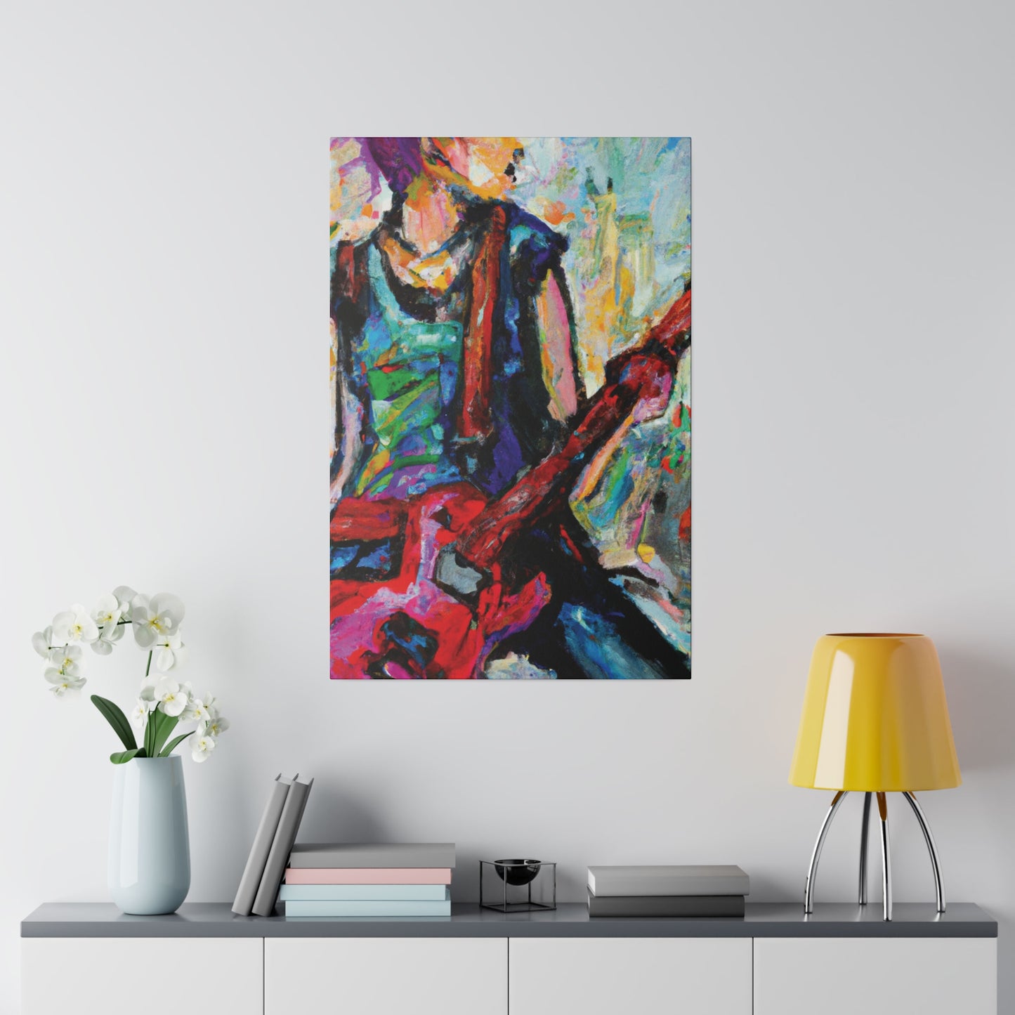 8657Y - Rockstar Oil Painting Style Print | Poster | Home Decor | Wall Art | Music Art | Canvas