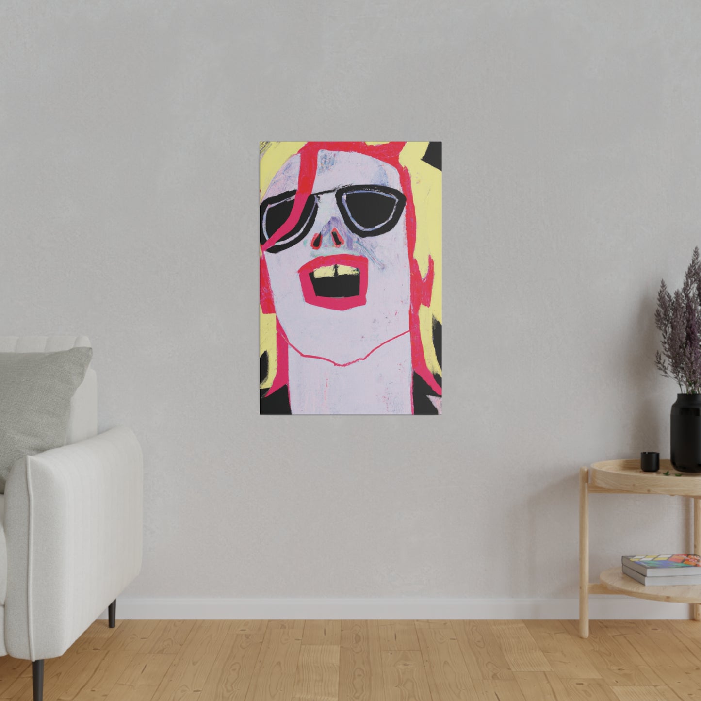 6233M - Rockstar Painting Print | Face | Abstract | Poster | Home Decor | Wall Art | Music Art | Canvas