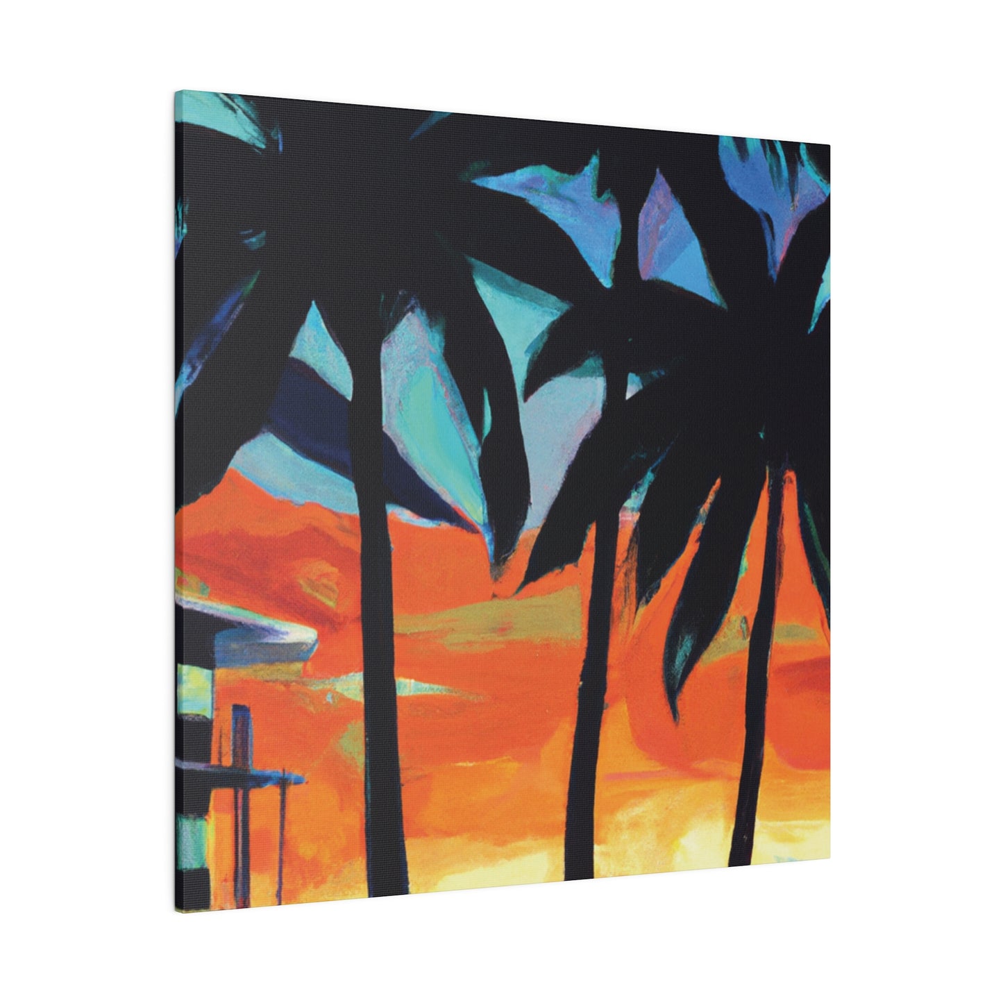 4567W - Miami Beach Sunset Painting Print | Miami | Beach | Sunset | Poster | Home Decor | Wall Art | Canvas