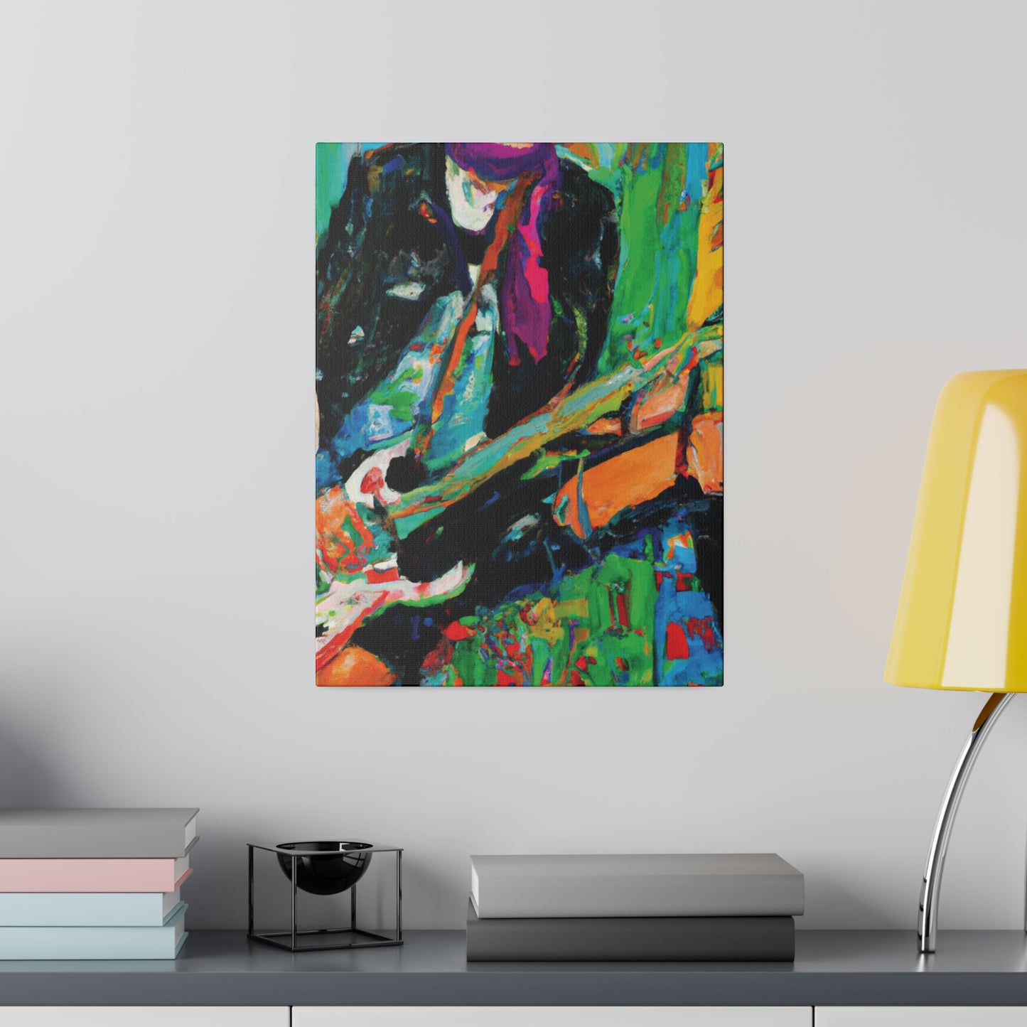 6595X - Rockstar Oil Painting Style Print | Poster | Home Decor | Wall Art | Music Art | Canvas