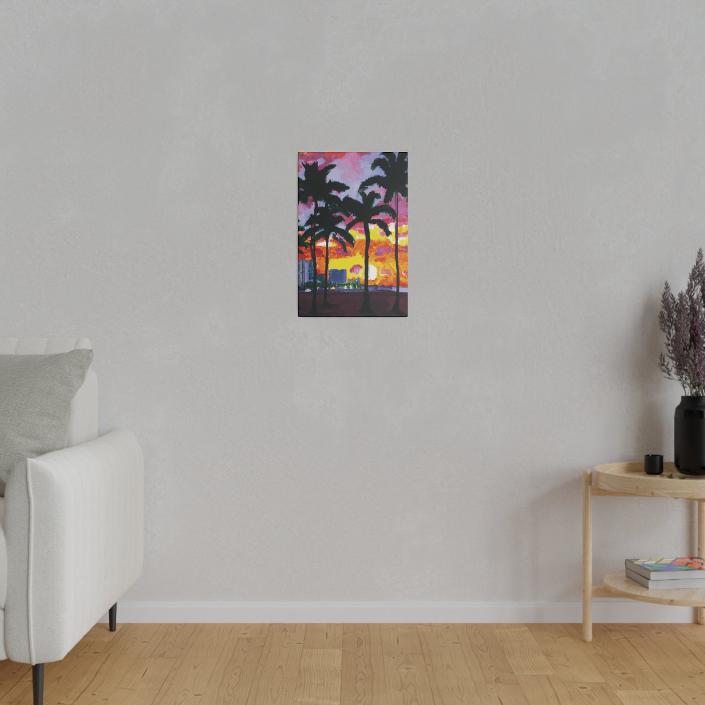 6342T - Miami Beach Sunset Painting Print | Miami | Beach | Sunset | Poster | Home Decor | Wall Art | Canvas