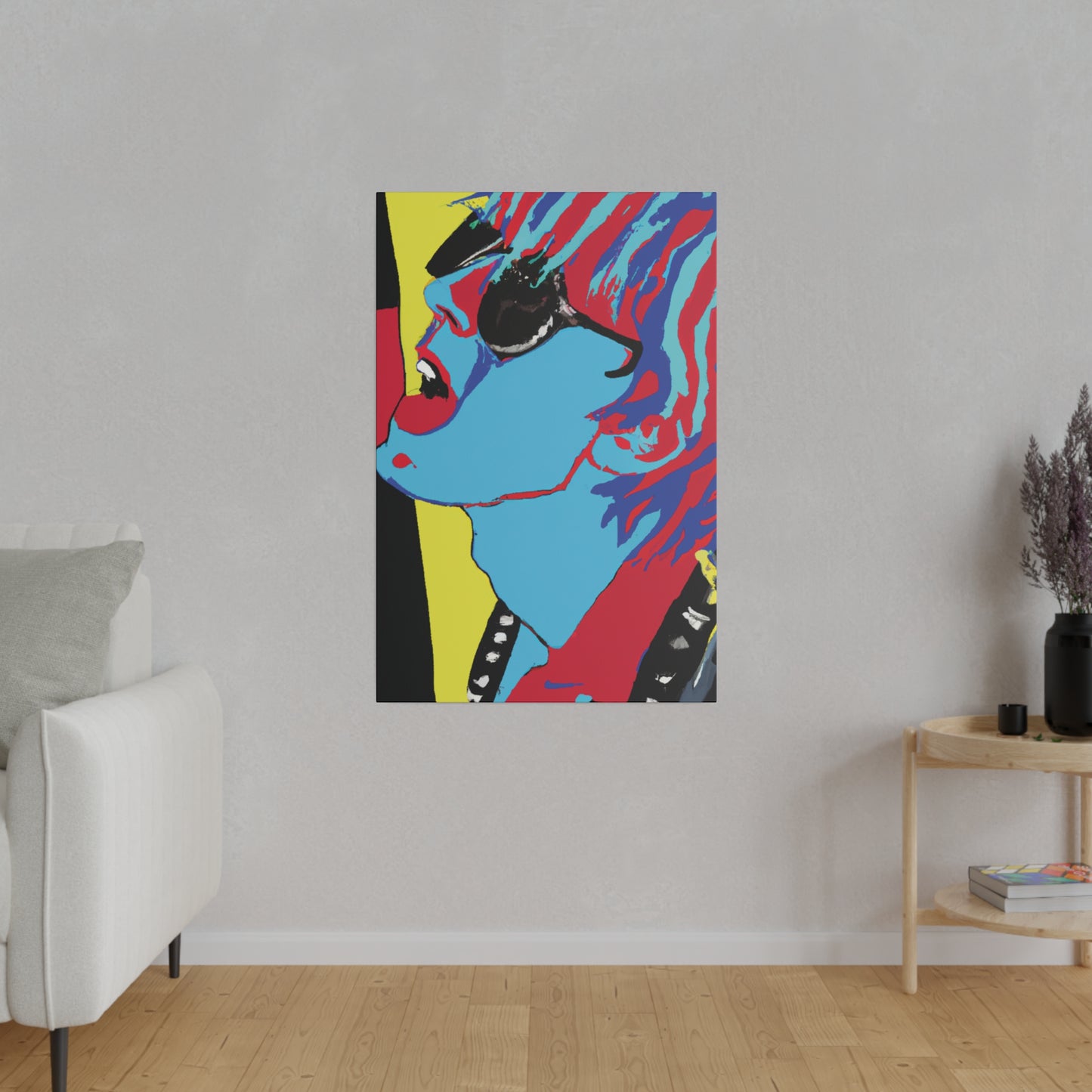 4238T - Rockstar Painting Print | Face | Abstract | Poster | Home Decor | Wall Art | Music Art | Canvas