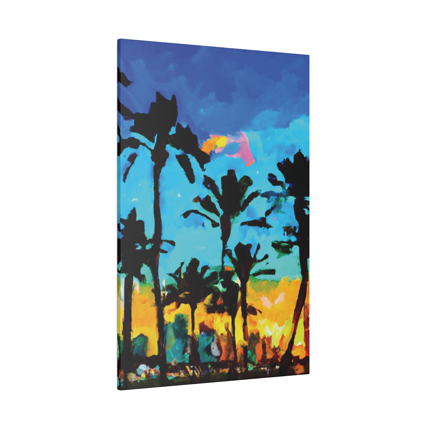 8346V - Miami Beach Sunset Painting Print | Miami | Beach | Sunset | Poster | Home Decor | Wall Art | Canvas