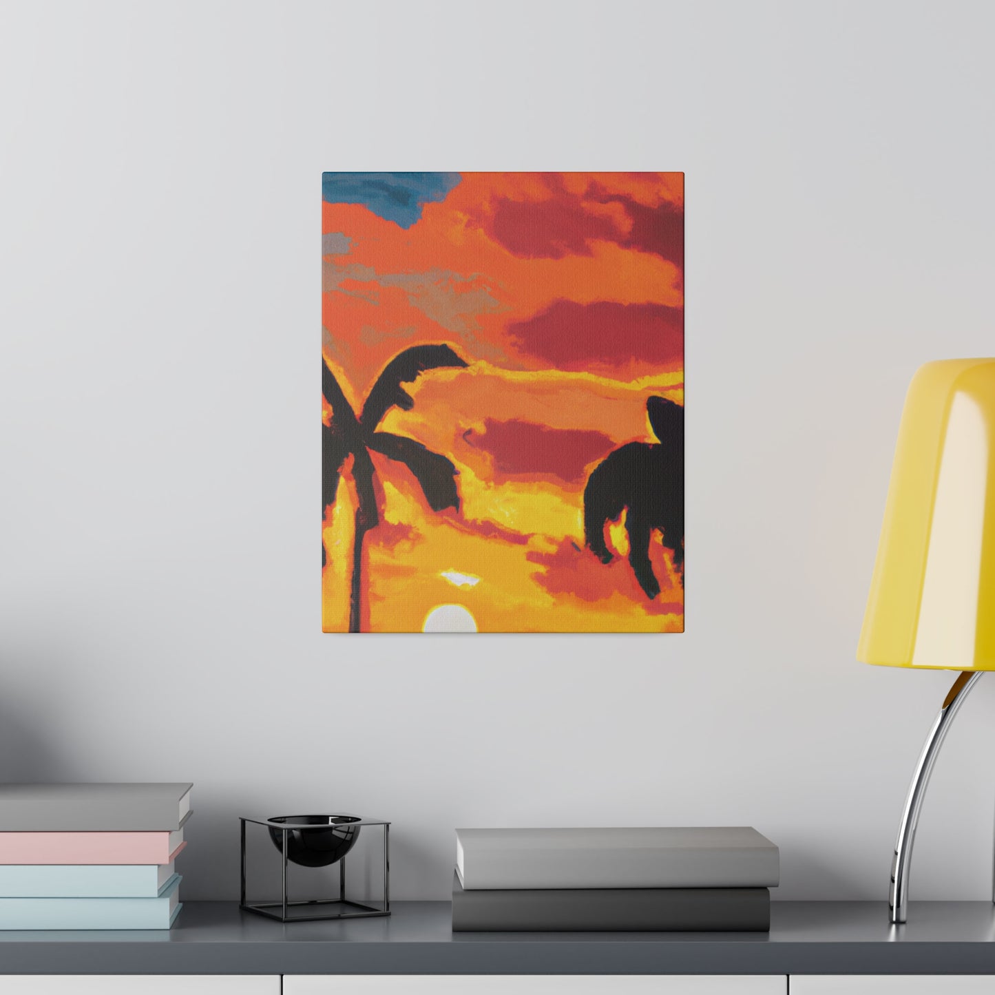 497L - Miami Beach Sunset Painting Print | Miami | Beach | Sunset | Poster | Home Decor | Wall Art | Canvas