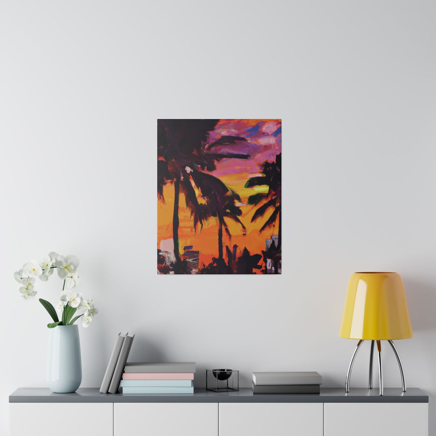 8409A - Miami Beach Sunset Painting Print | Miami | Beach | Sunset | Poster | Home Decor | Wall Art | Canvas