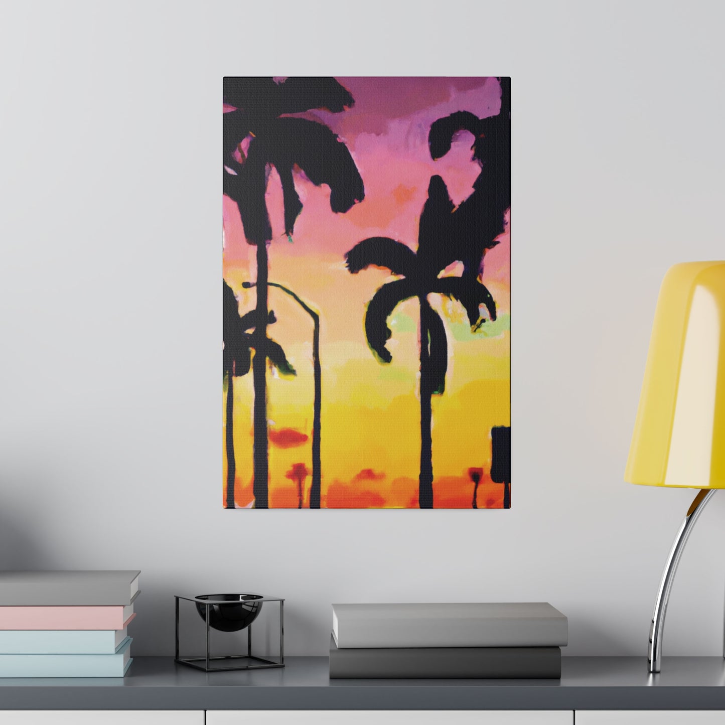 1792J - Miami Beach Sunset Painting Print | Miami | Beach | Sunset | Poster | Home Decor | Wall Art | Canvas